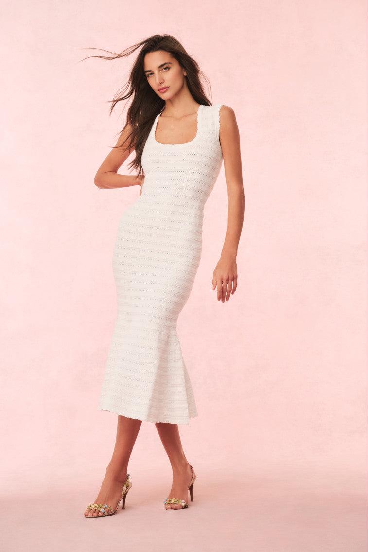 Leigh Pointelle Knit Midi Dress Product Image
