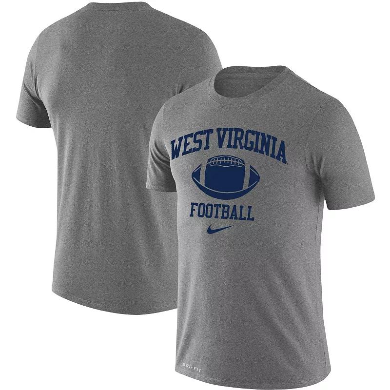 Men's Nike Heathered Gray West Virginia Mountaineers Retro Football Lockup Legend Performance T-Shirt, Size: Medium, Grey Product Image