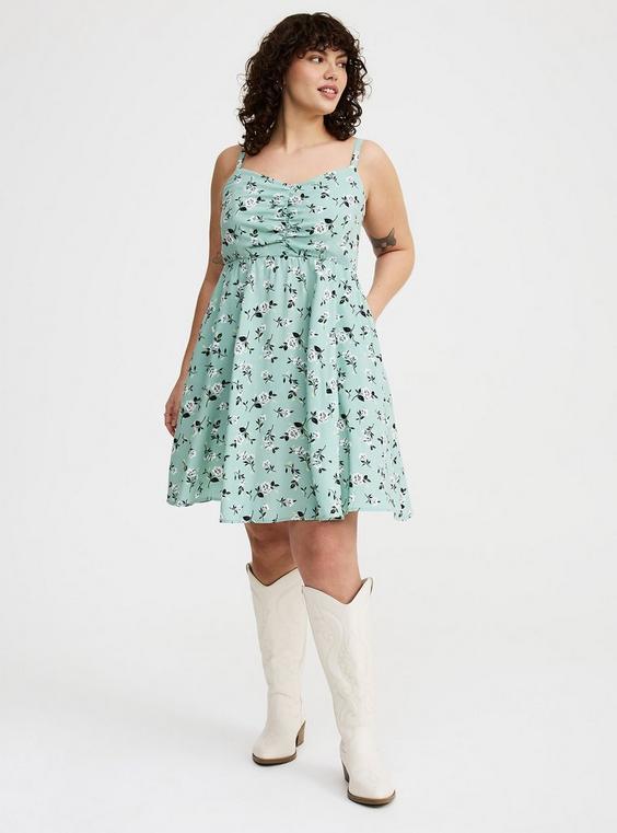 Mini Challis Skater Dress Product Image