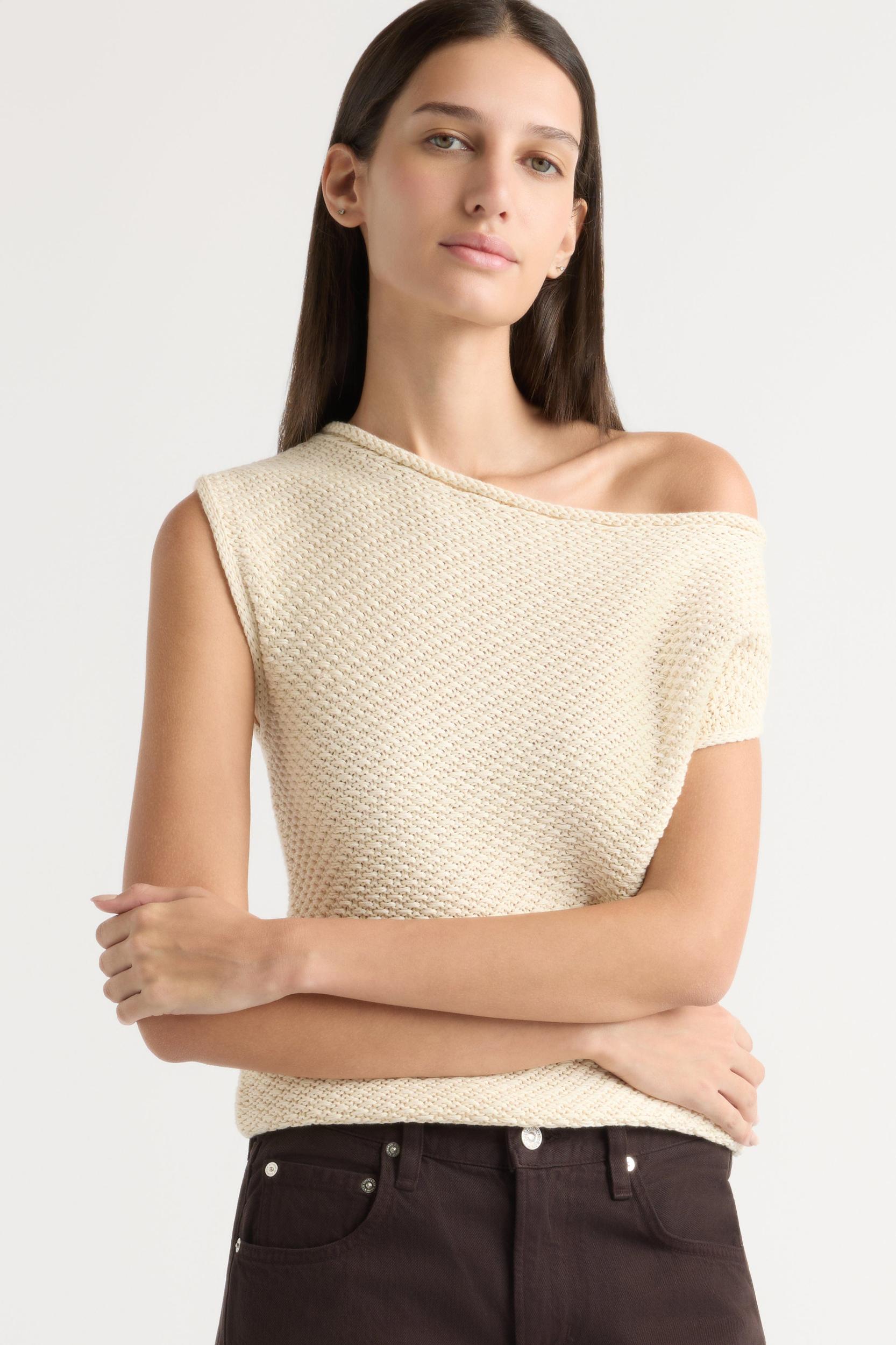 Chisa Textured Off-Shoulder Knit Top Product Image