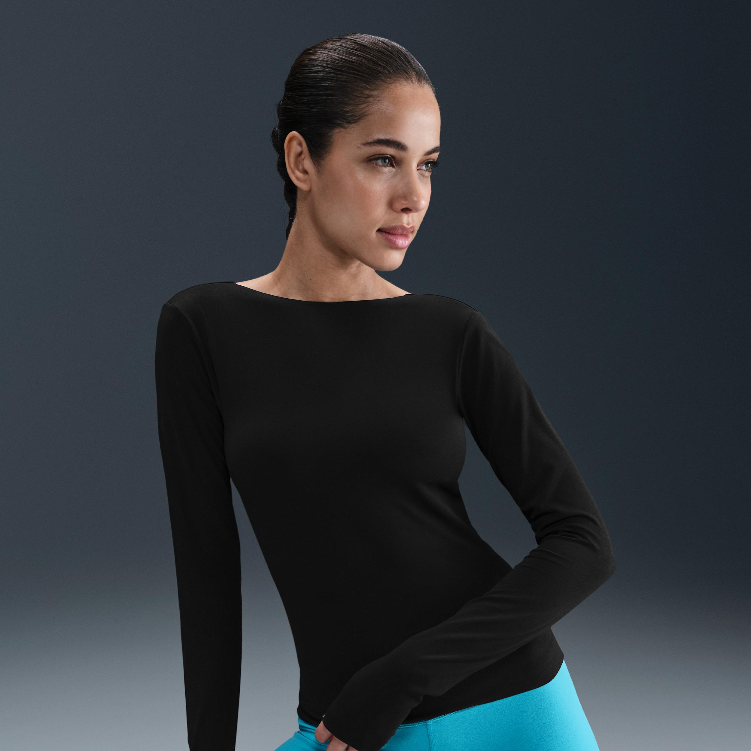 Nike Womens Zenvy Dri-FIT Long-Sleeve Top | HV3539-010 Product Image