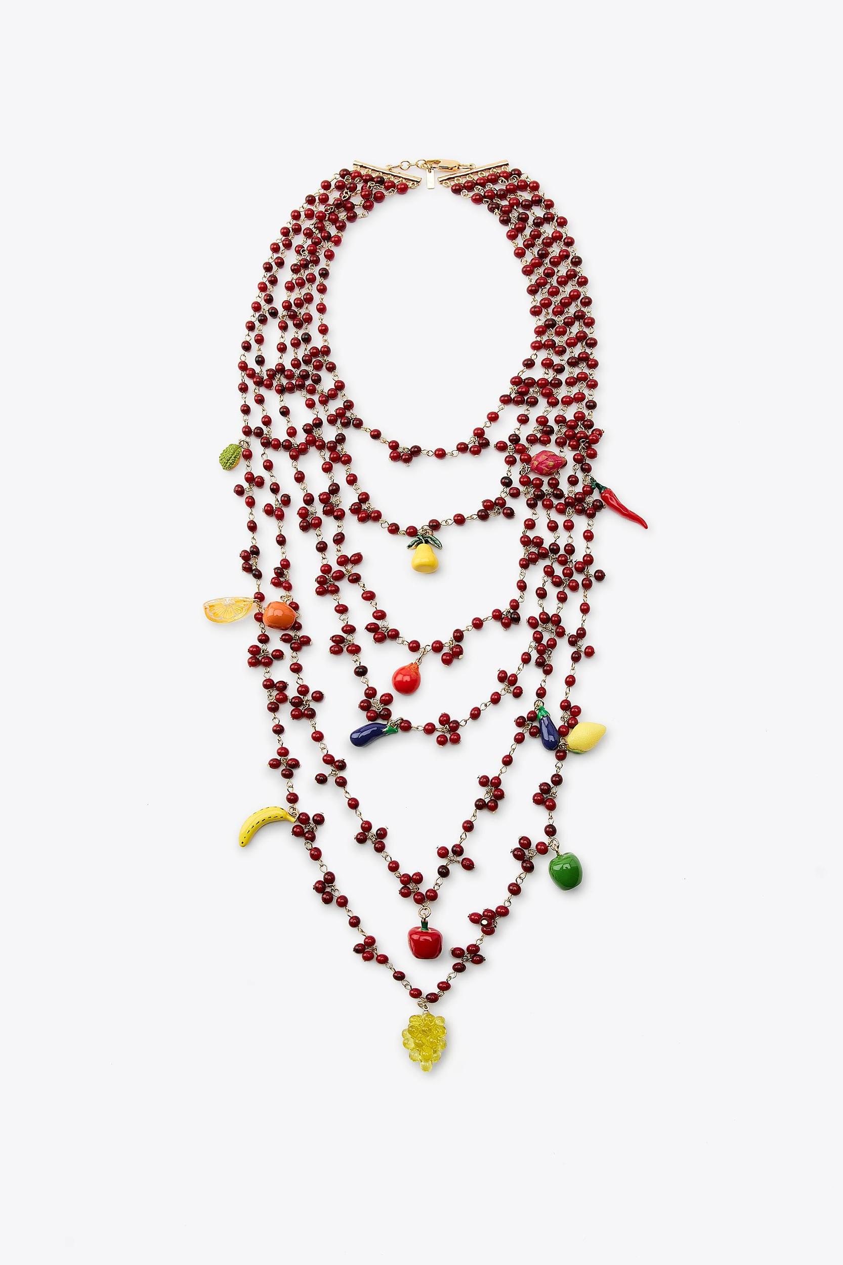FRUIT BEAD WATERFALL NECKLACE Product Image