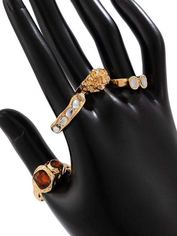Geometric Rhine Stones Rings Accessories Product Image