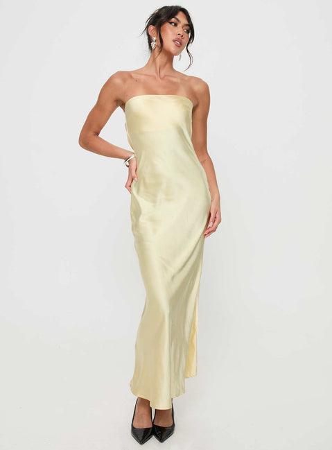 Haley Maxi Dress Yellow Product Image