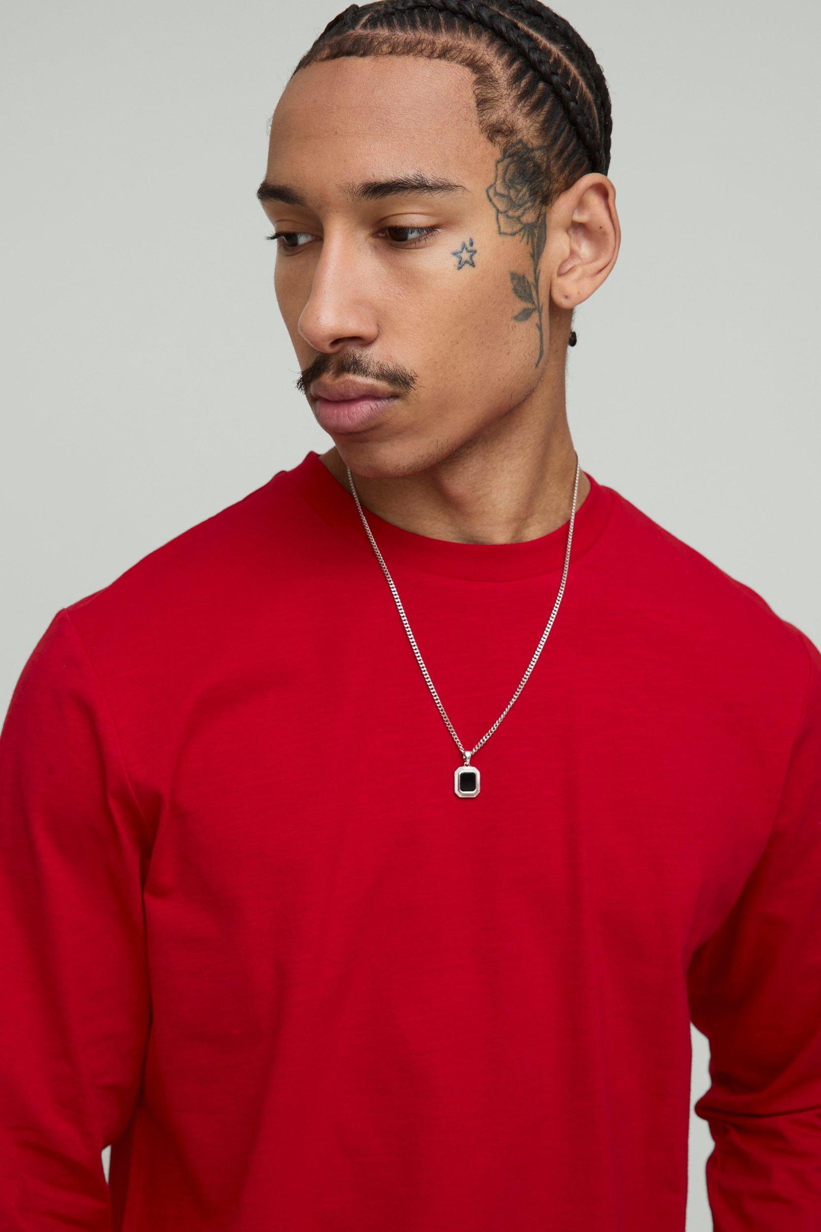 Regular Fit Long Sleeve Slub T-Shirt | boohooMAN USA Product Image