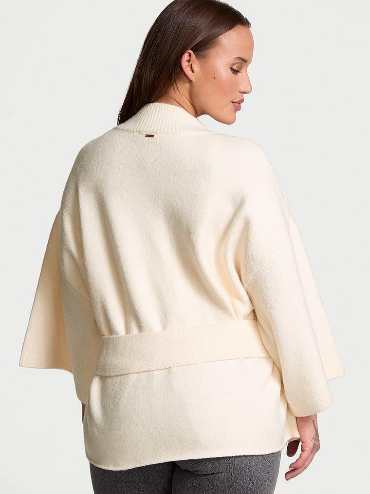 Luxe Crème Knit Wrap Sweater Product Image
