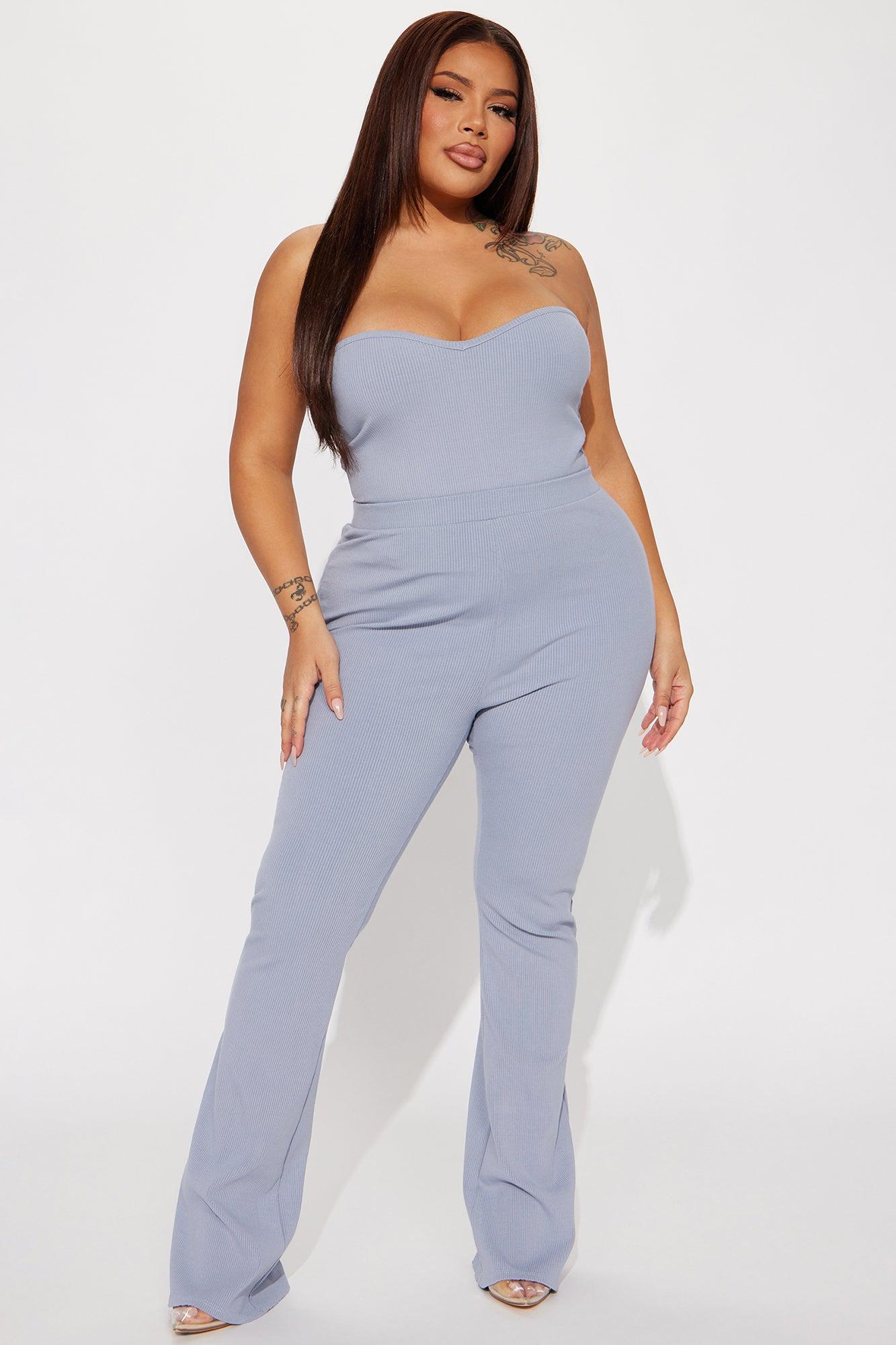 Nicolette Snatched Tube Top - Slate Grey Product Image