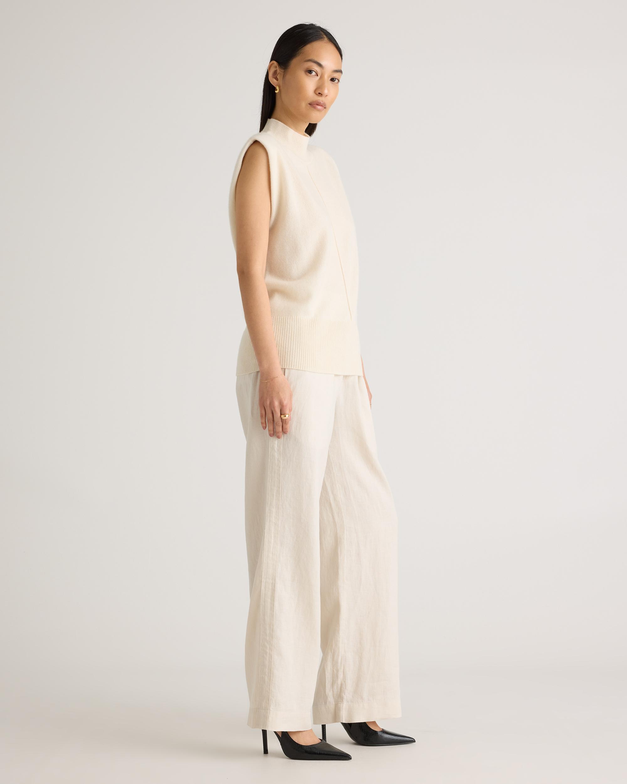 Quince | Women's Mongolian Cashmere Padded-Shoulder Sweater Tank Top Size XS Product Image