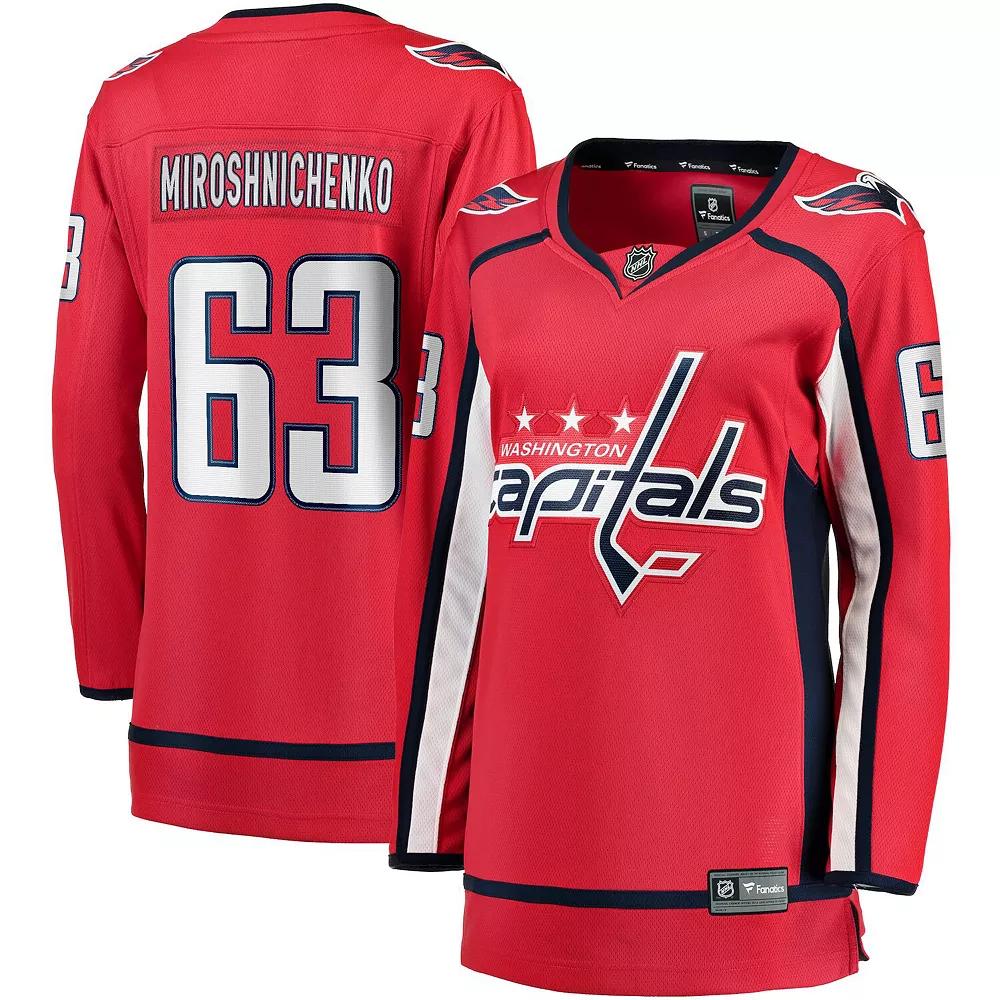 Women's Fanatics Ivan Miroshnichenko Red Washington Capitals Home Premier Breakaway Player Jersey,  Product Image