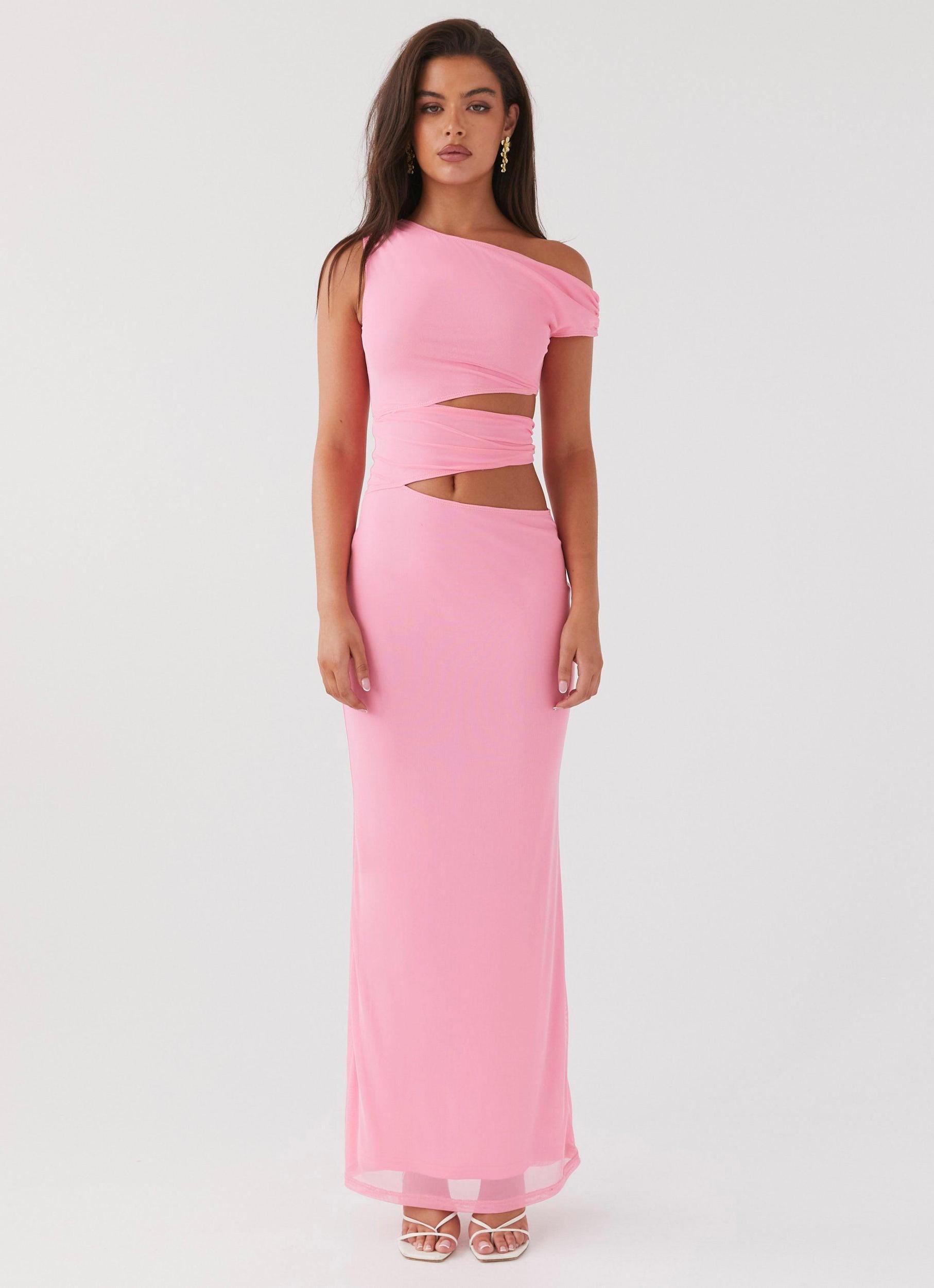 Margot One Shoulder Maxi Dress - Candy Product Image