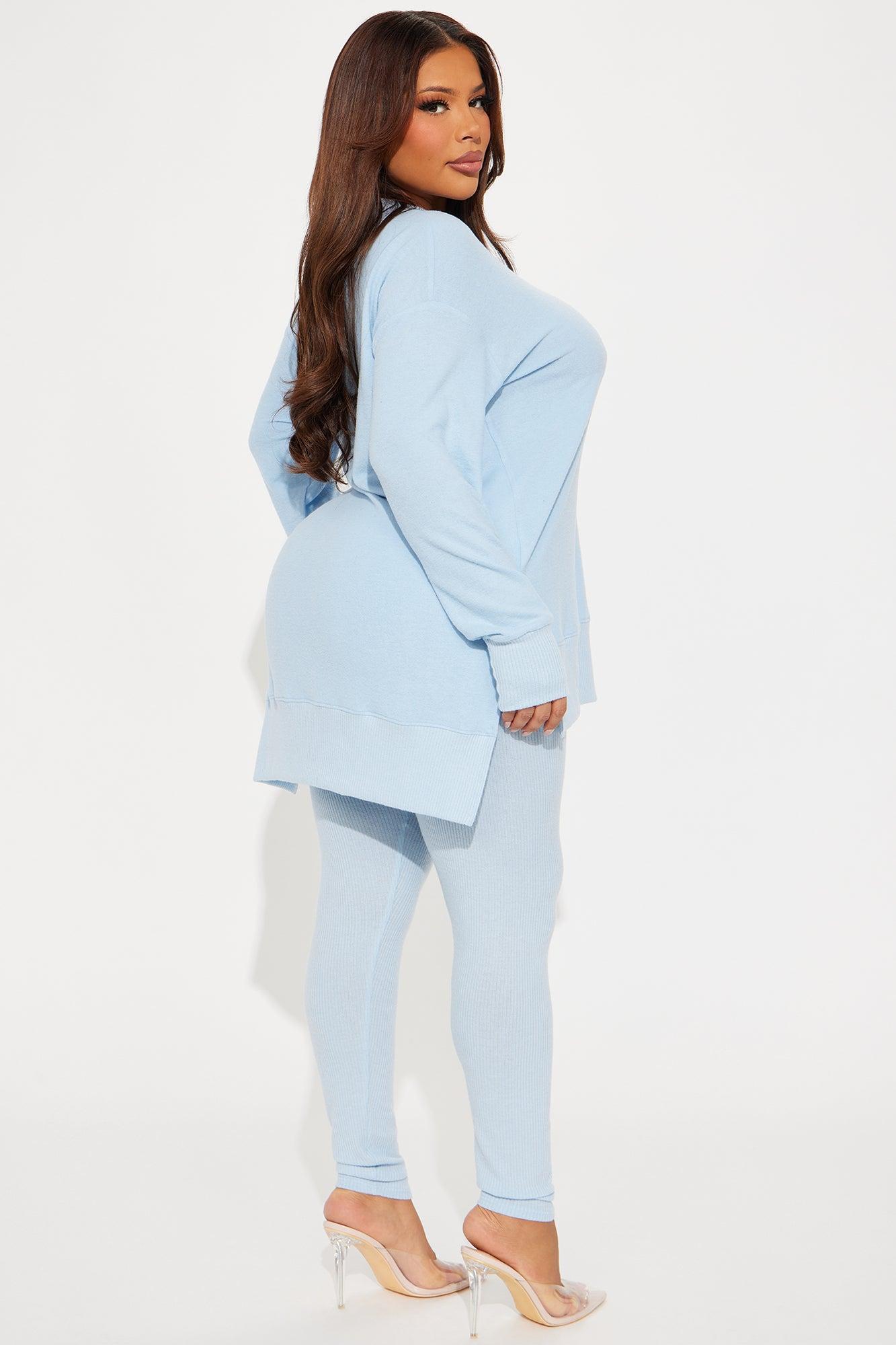 The Perfect Cozy Legging Set - Light Blue Product Image