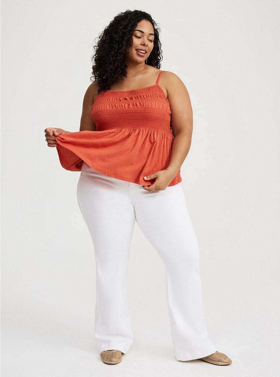 Square-Neck Ruched Babydoll Tank Product Image