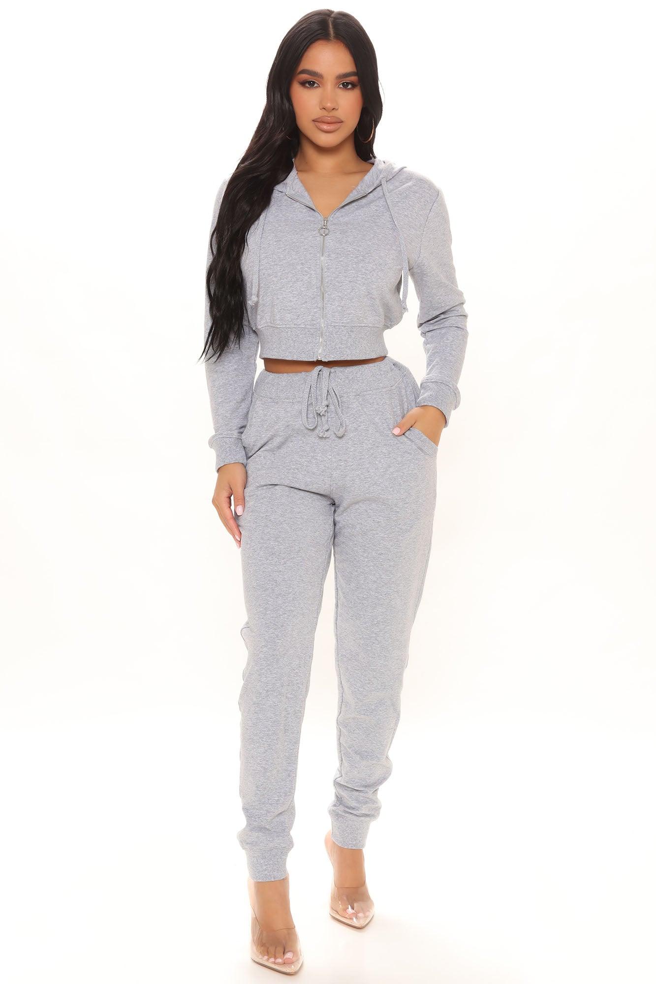 Latest And Greatest French Terry Jogger - Heather Grey Product Image
