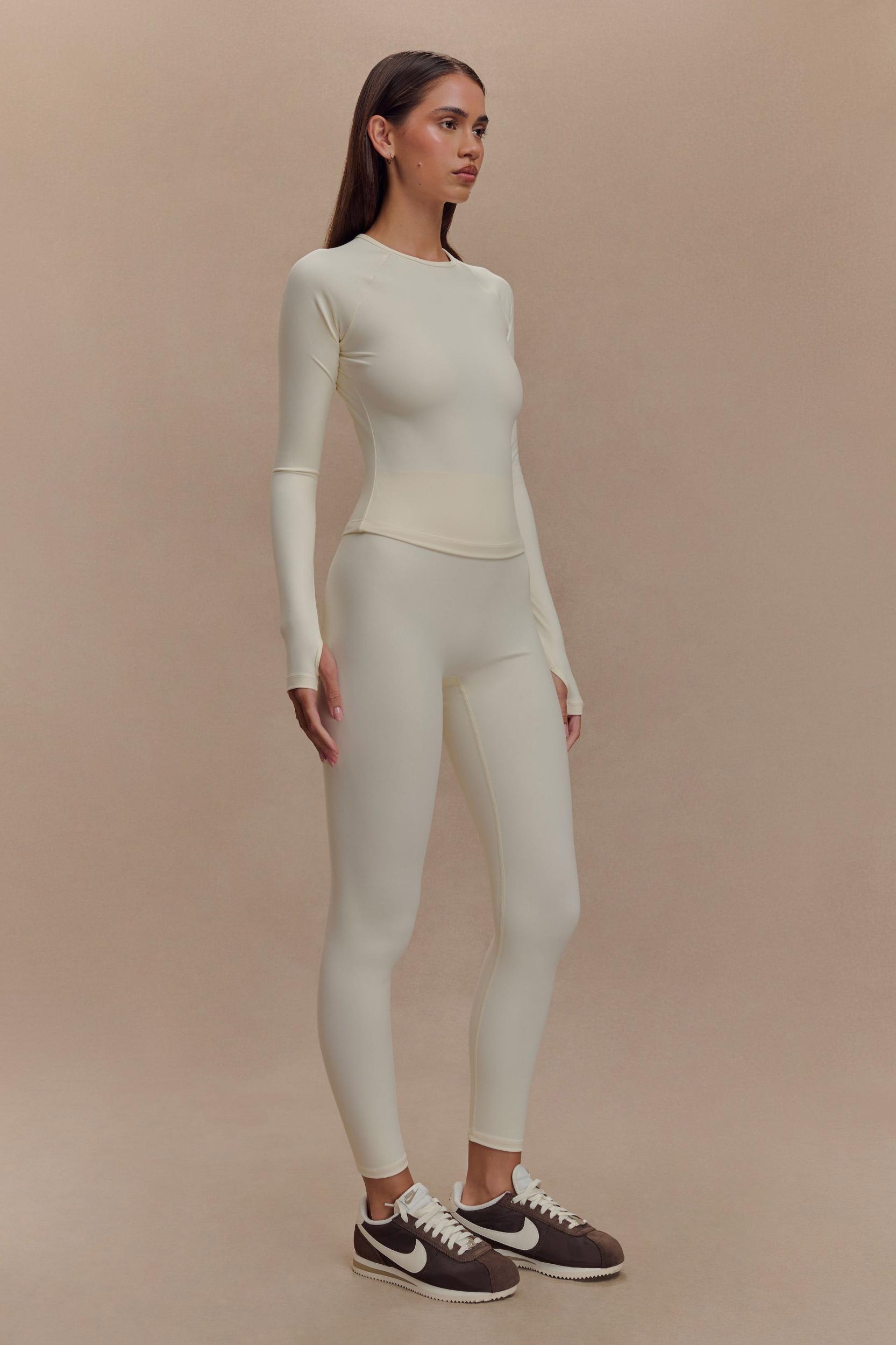 Eliana Long Sleeve Active Top - Ivory Product Image