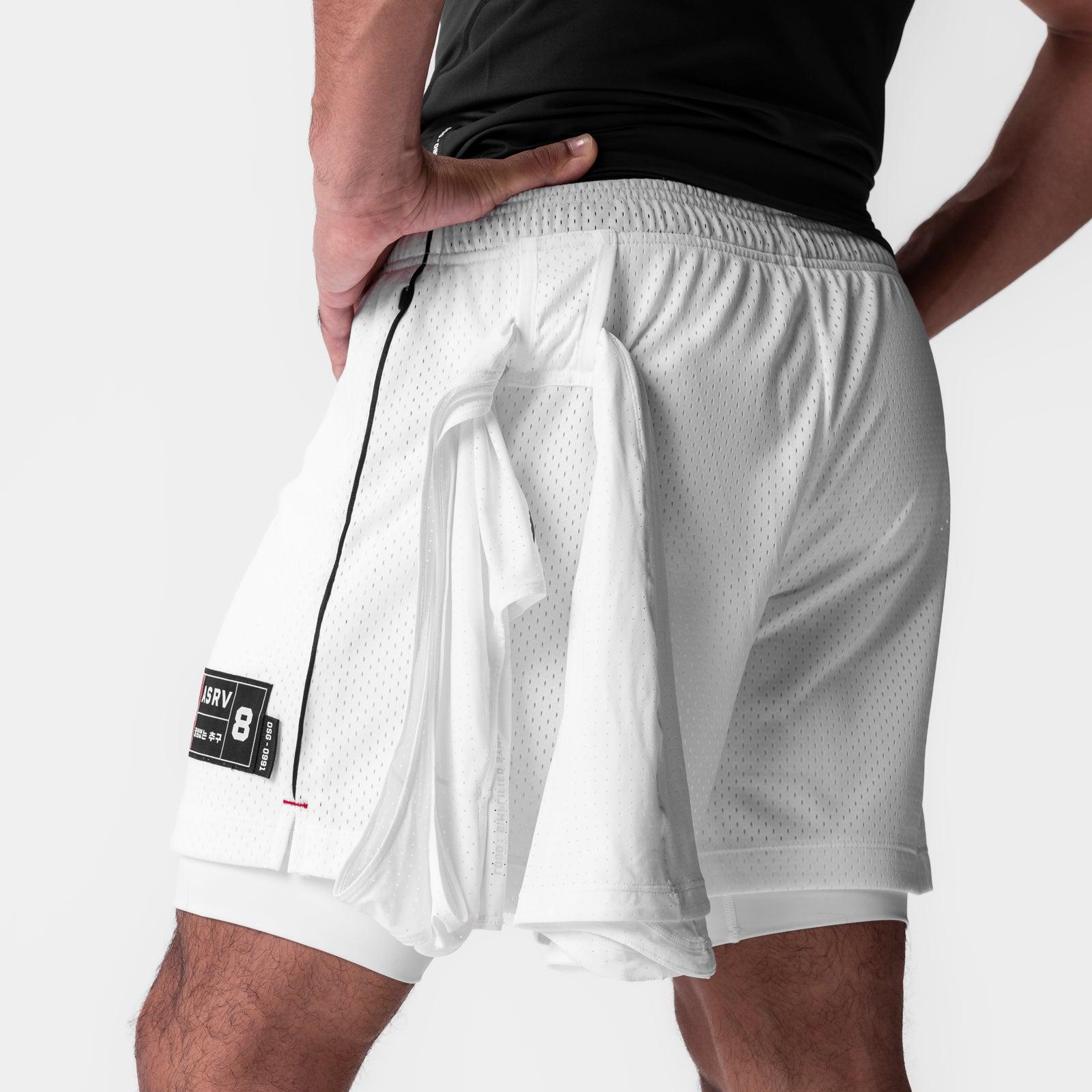 0991. Ion-Mesh 5" Liner Short - White Male Product Image