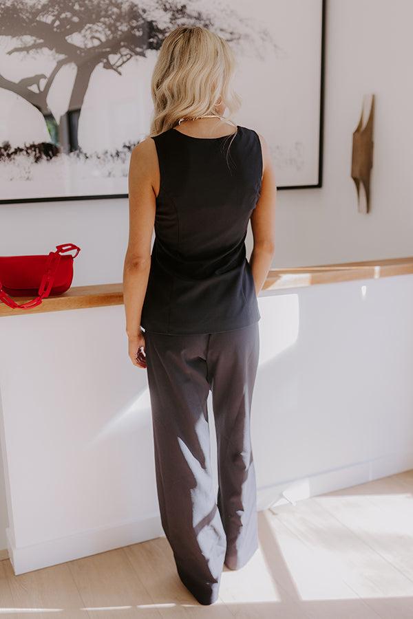 Boss Babe Wide Leg Jumpsuit in Black Product Image