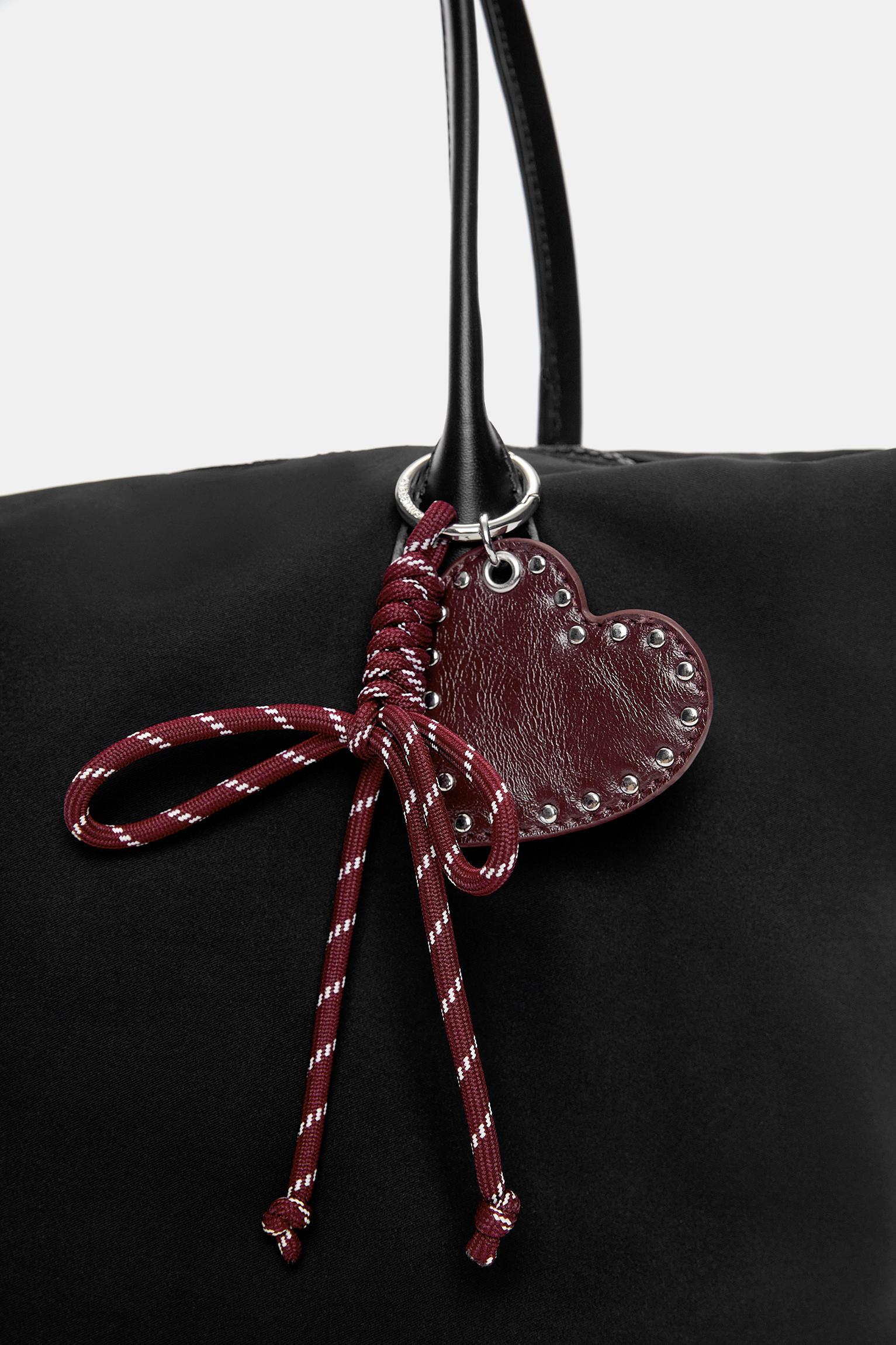 Nylon shopper bag with charm detail Product Image