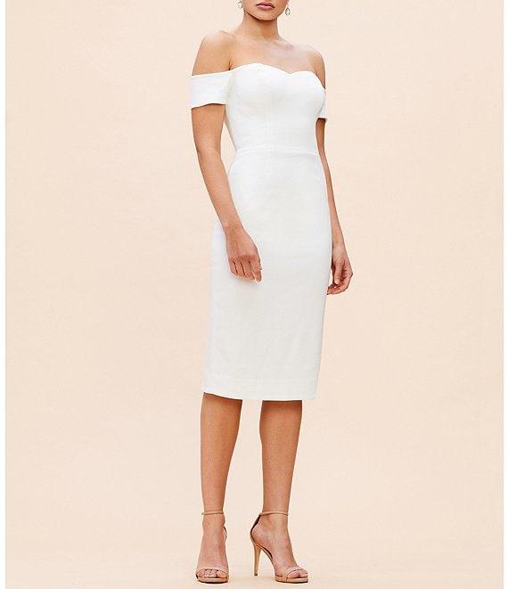 Dress the Population Bailey Off-The-Shoulder Sweetheart Neck Sheath Dress Product Image