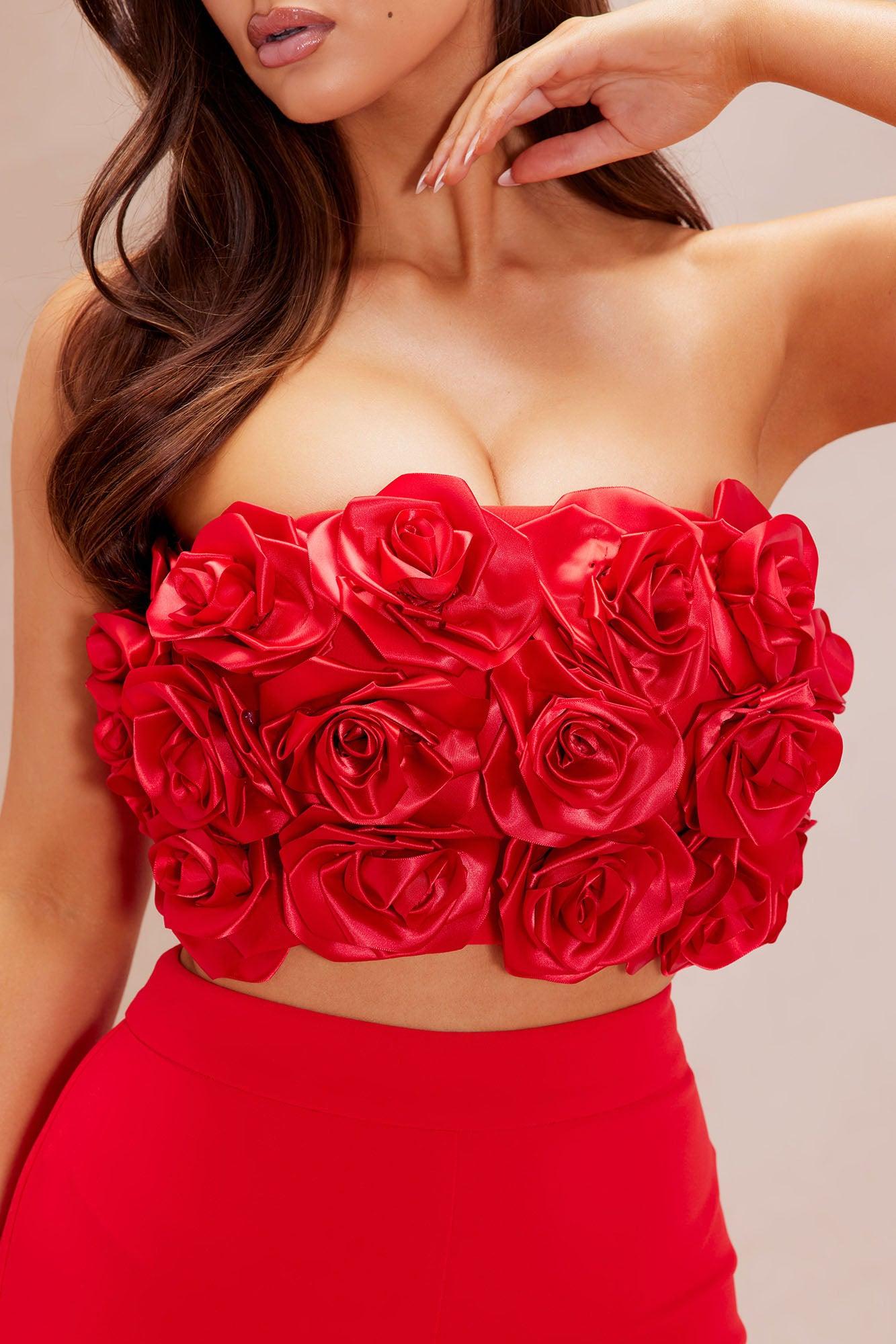 Anna Rose Pant Set - Red Product Image