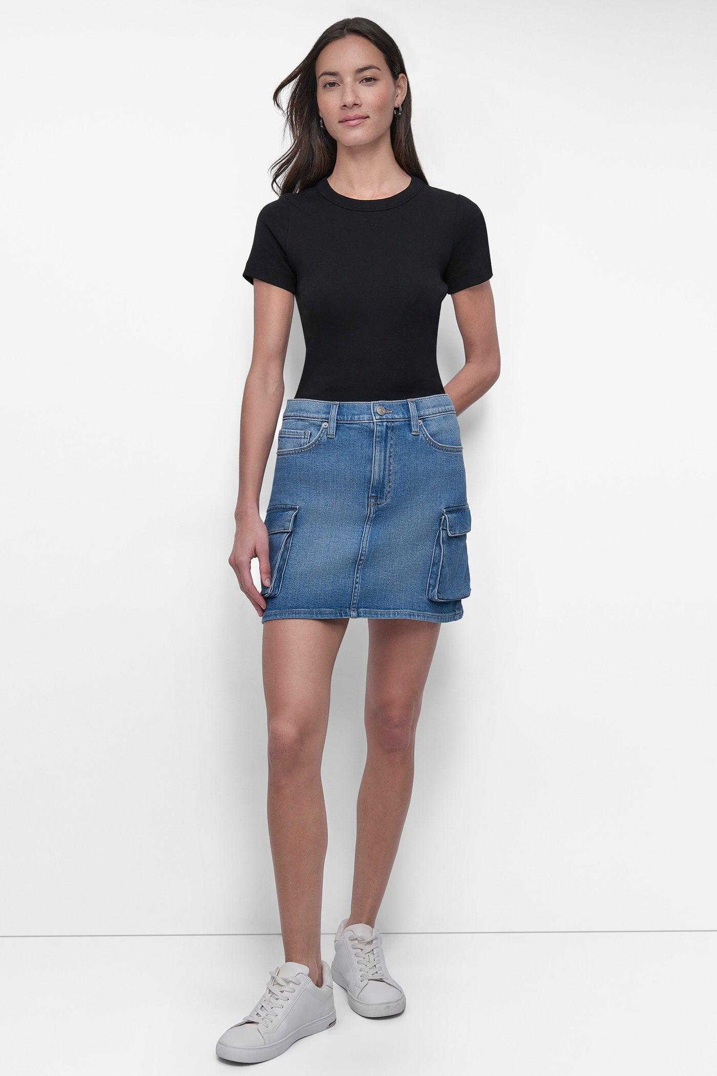 CARGO DENIM MINI SKIRT Product Image