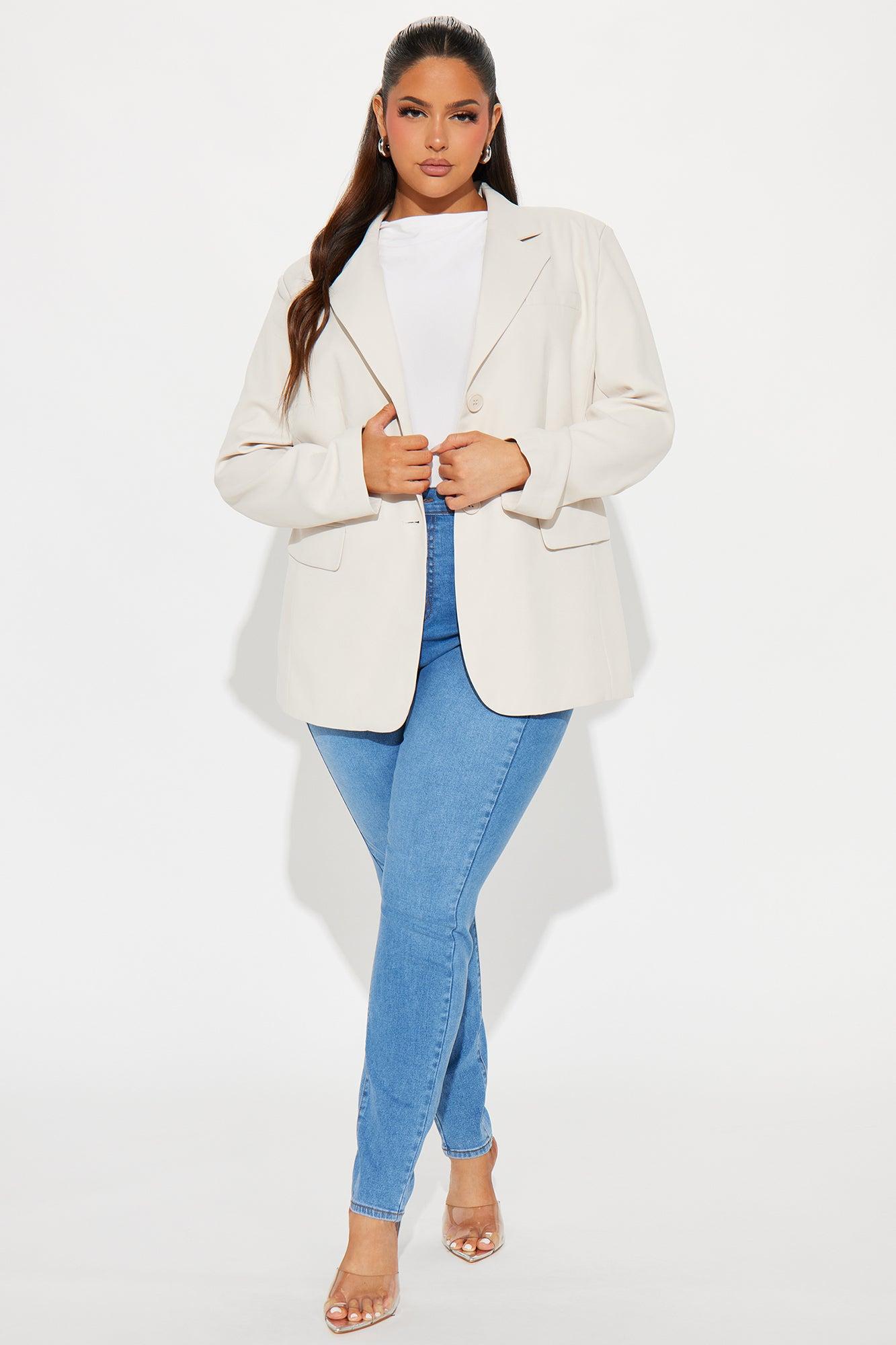 New Normal Oversized Blazer - Cream Product Image