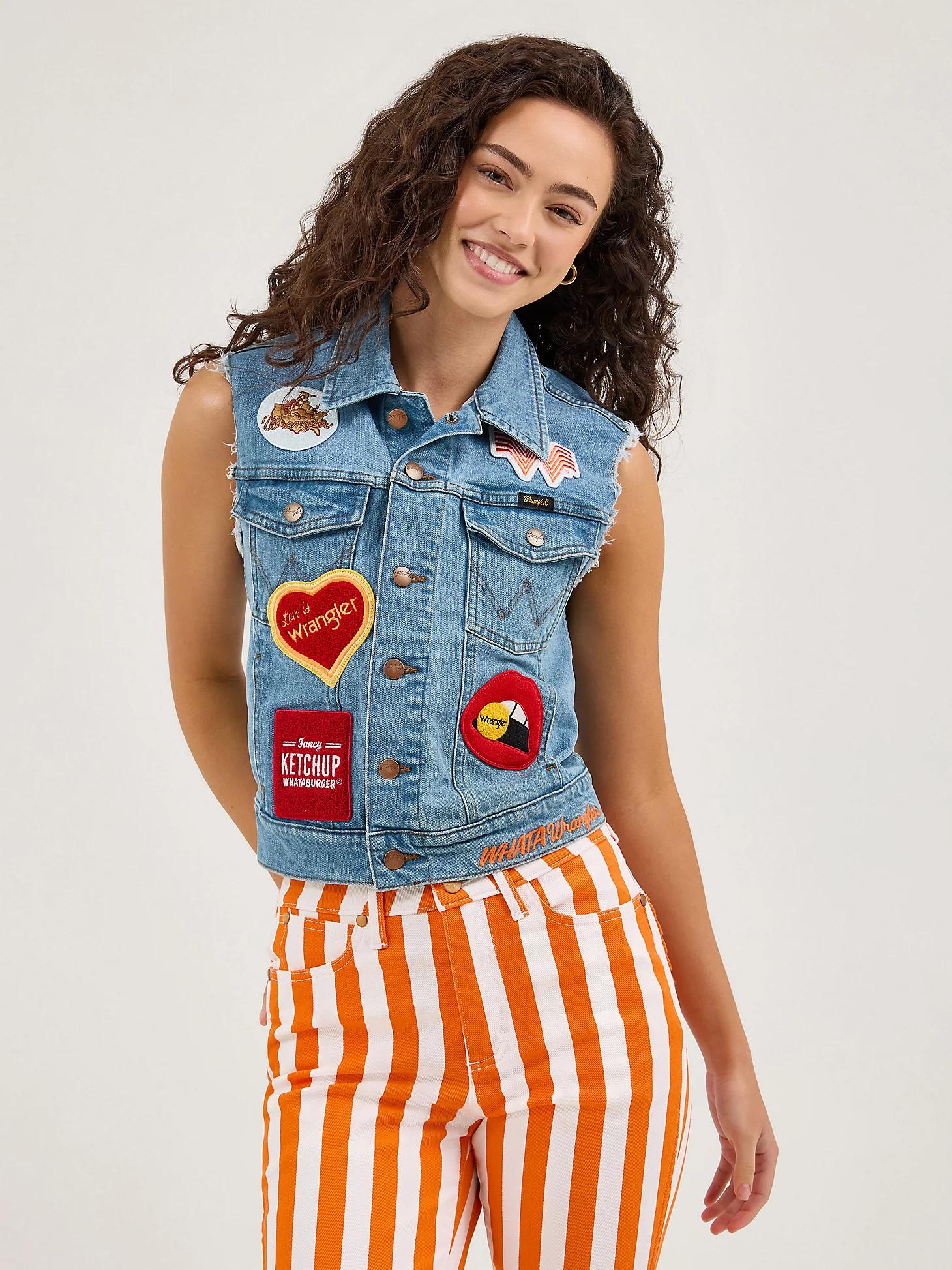 Wrangler x Whataburger Women's Cut-Off Vest | Women's JACKETS & OUTERWEAR | Wrangler® Product Image