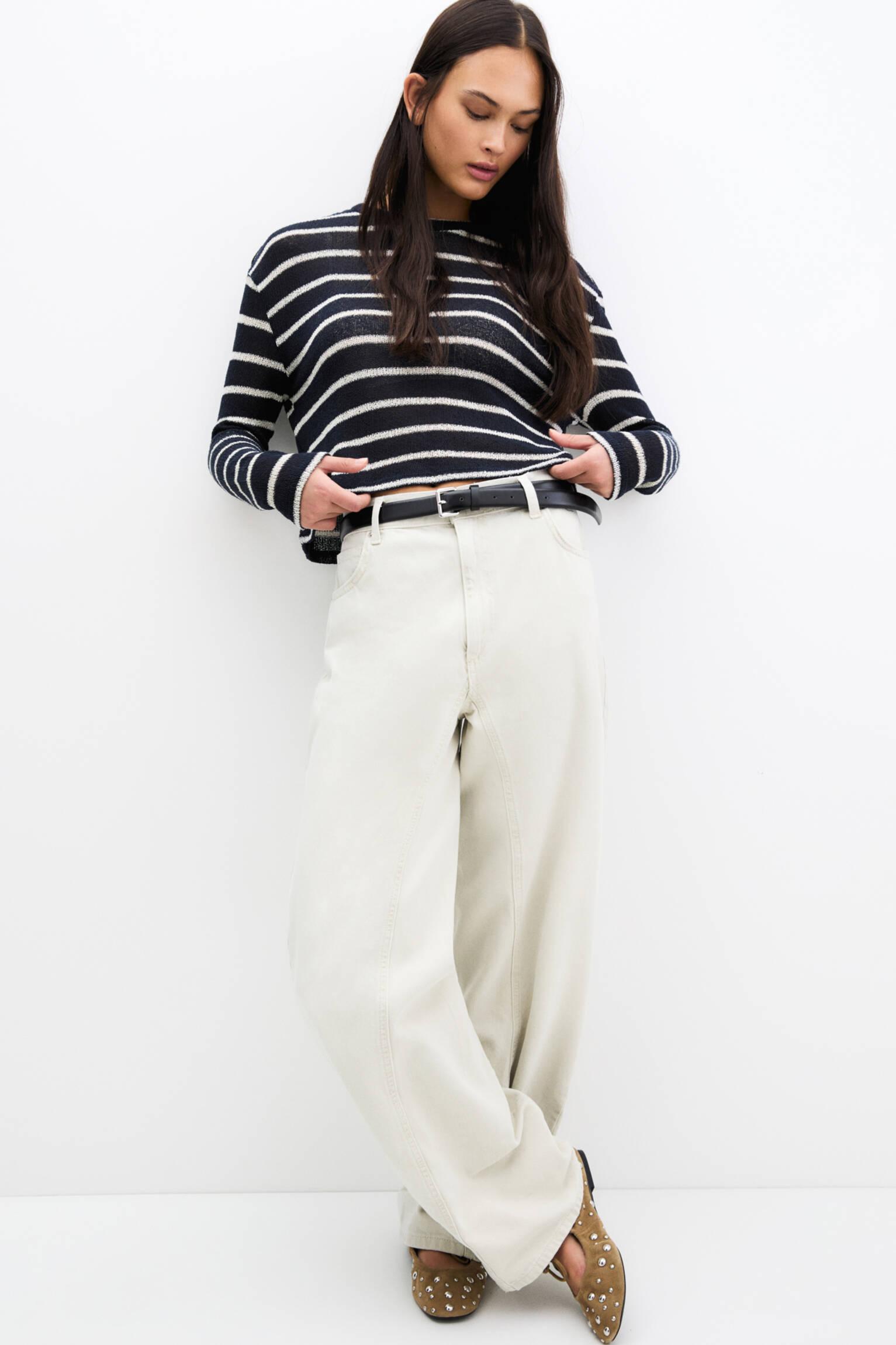 Studded leather ballerinas Product Image