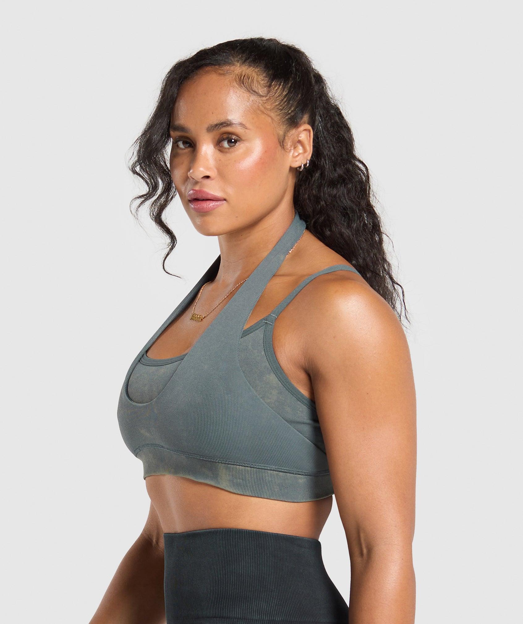 Gymshark Gains Seamless Bralette - Slate Teal Female Product Image