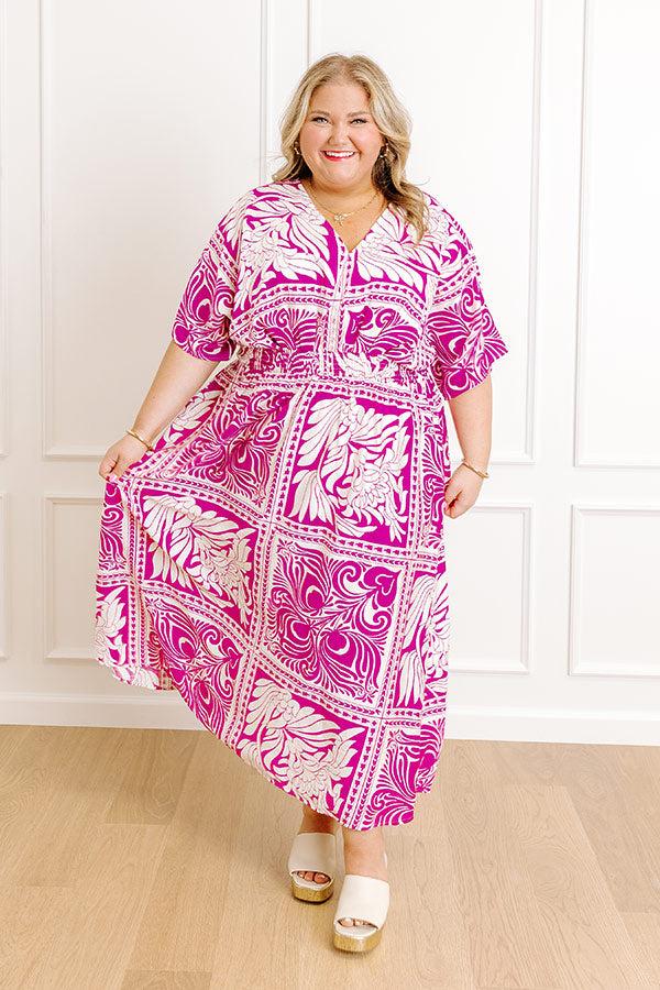 Bali Bliss Floral Midi Dress Curves Product Image