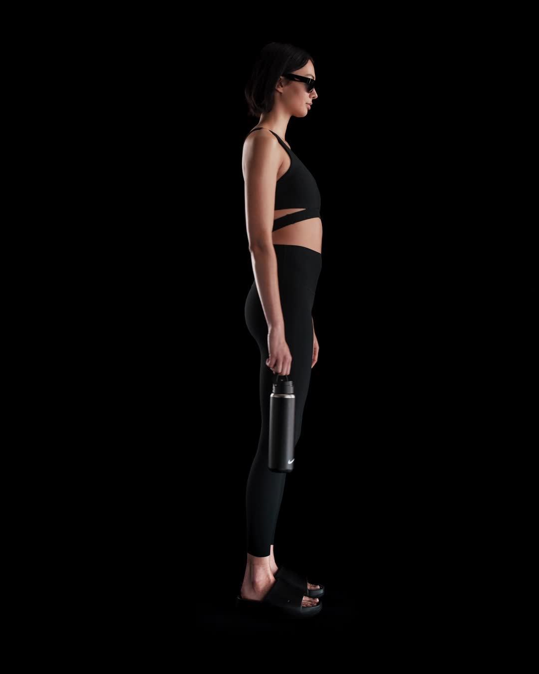 Nike Womens Zenvy Rib High-Waisted 7/8 Leggings | HF1443-010 Product Image