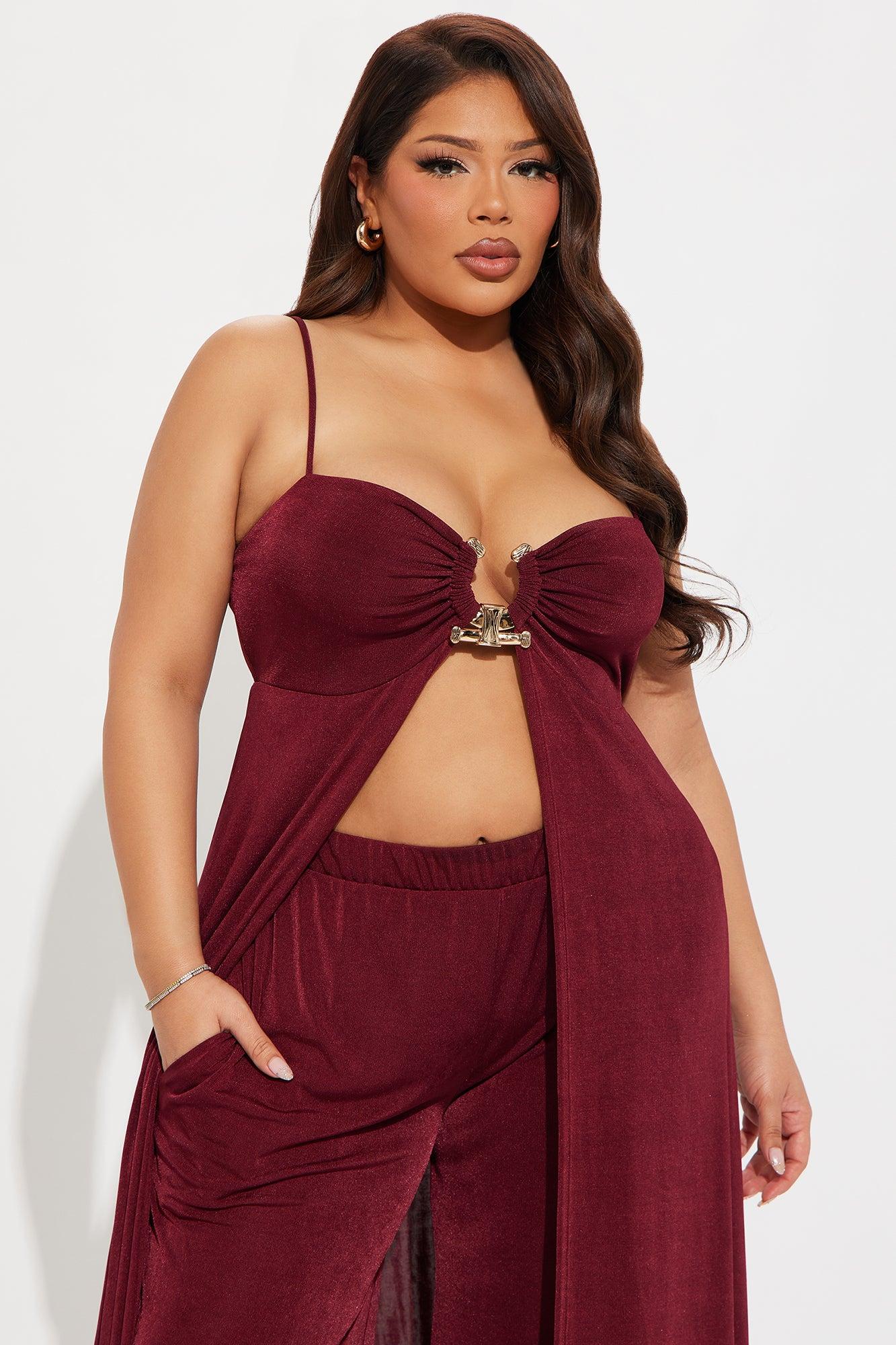 The Aubrey Pant Set  - Burgundy Product Image