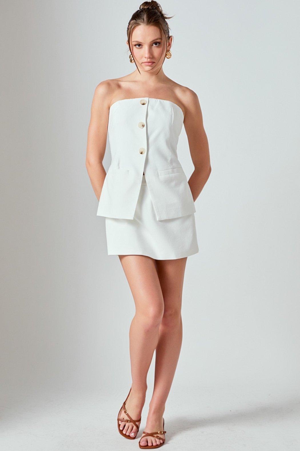 Linen Jennifer Strapless Top Product Image