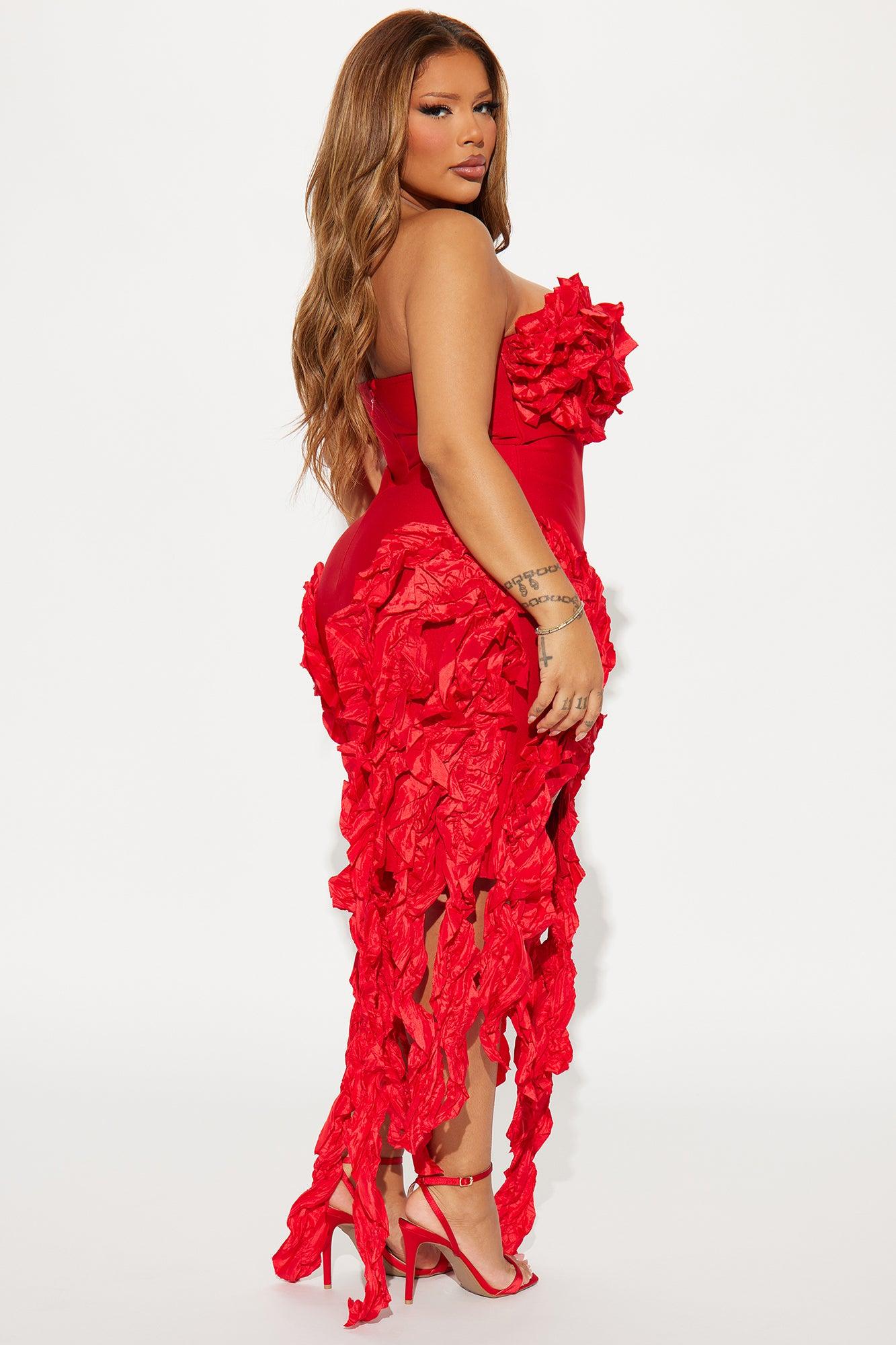 Leila Bandage Mini Dress - Red Product Image