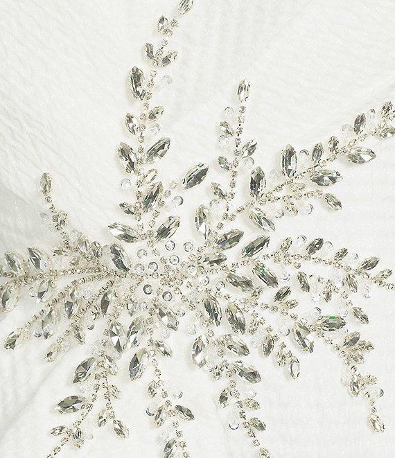 Terani Couture One Shoulder 3D Ruffle Front Front Jacquard Mermaid Gown Product Image