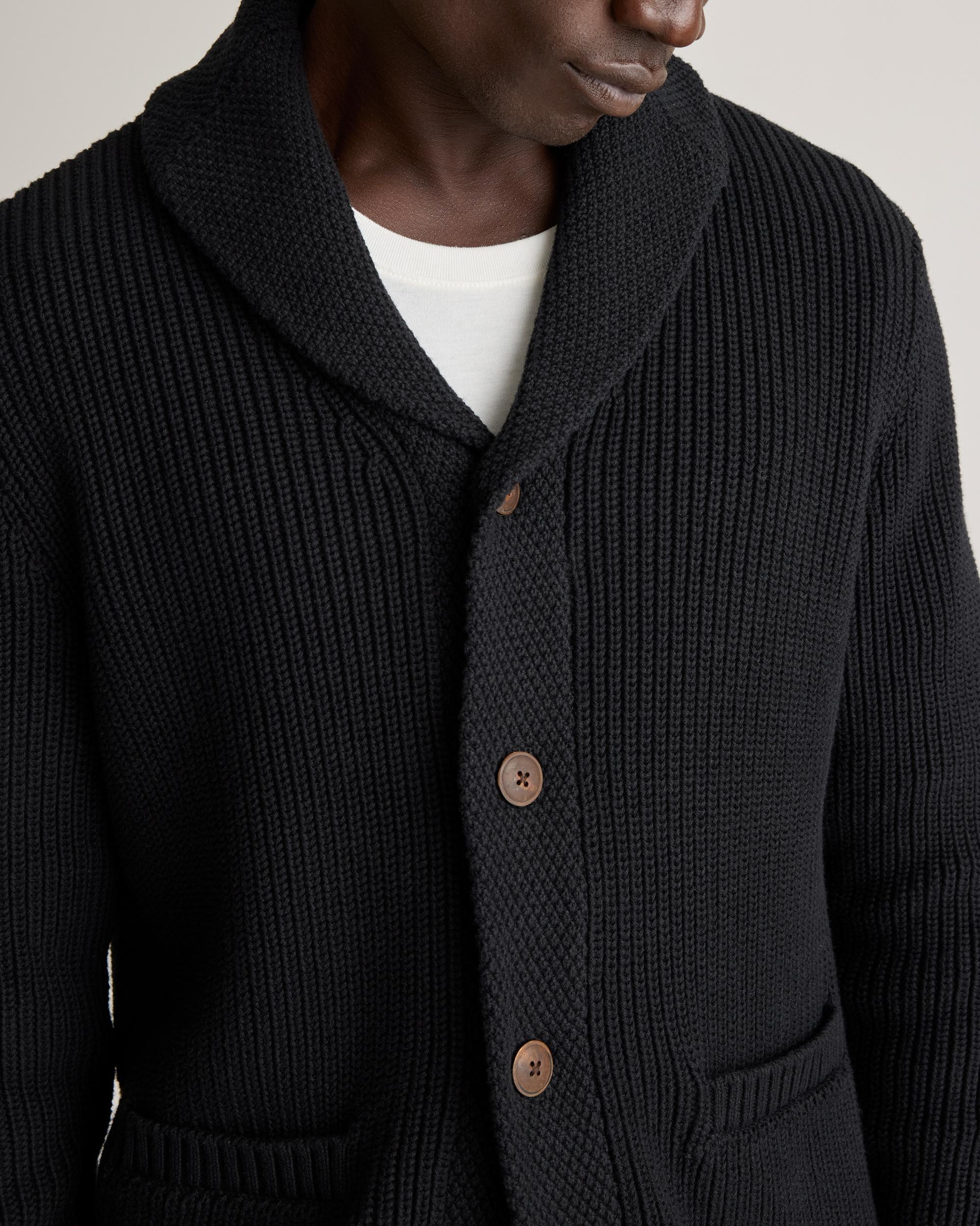 Quince | Men's Shawl-Collar Cardigan Sweater Organic Cotton Product Image