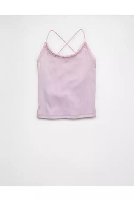 AE Strappy Go Lucky Cropped Lace Tank Top Women's Product Image