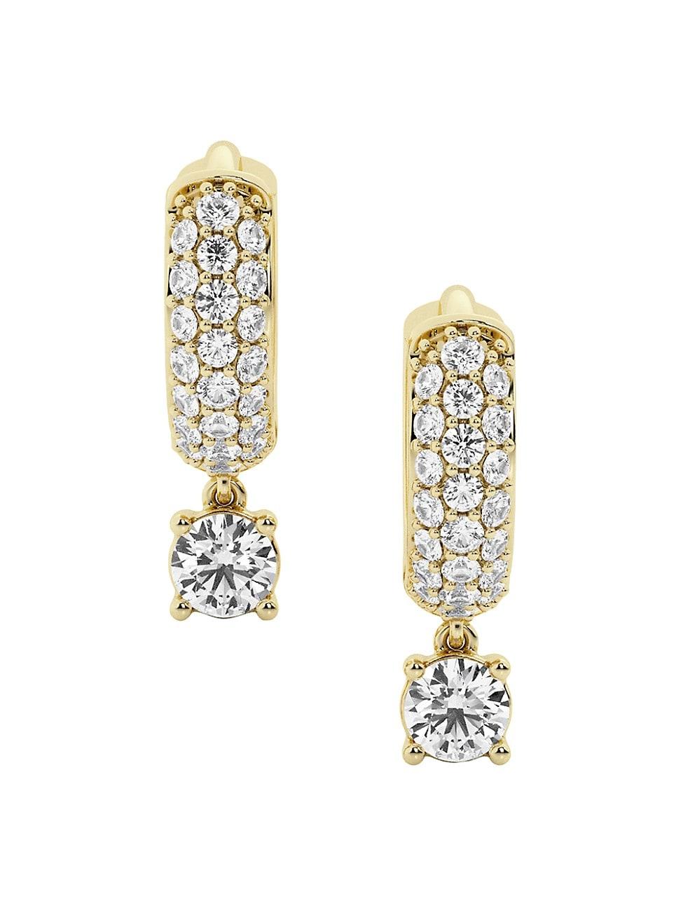 Womens Bomb 14K Yellow Gold & 0.50 TCW Lab-Grown Diamond Huggie Hoop Earrings Product Image