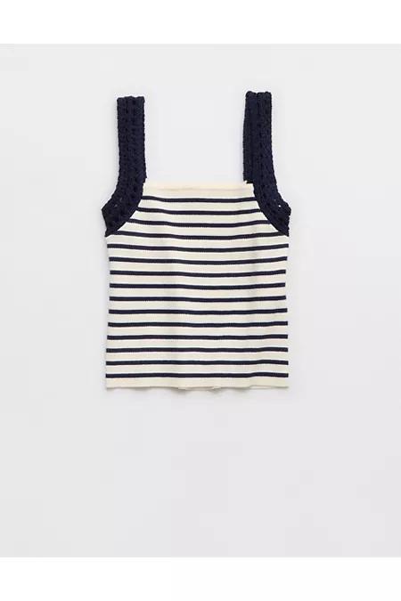 Aerie Crochet Sweater Tank Top Women's Product Image