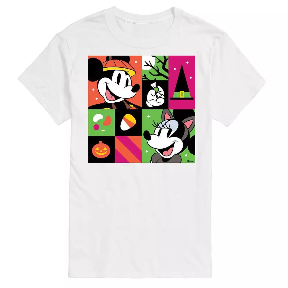 Disney's Mickey & Minnie Mouse Men's Trick Or Treat Grid Graphic Tee,  Product Image