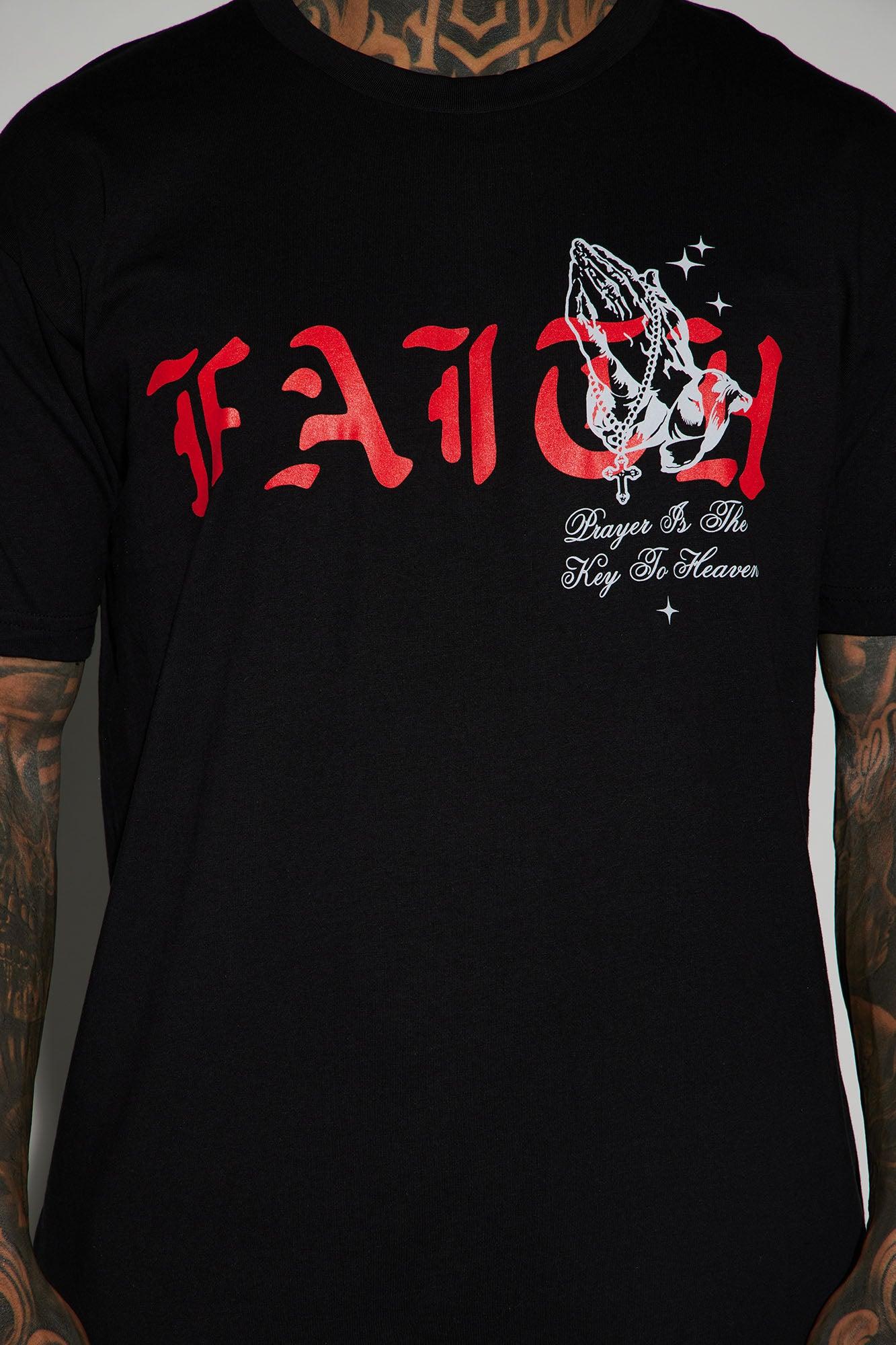 Blessed With Faith Short Sleeve Tee - Black Product Image