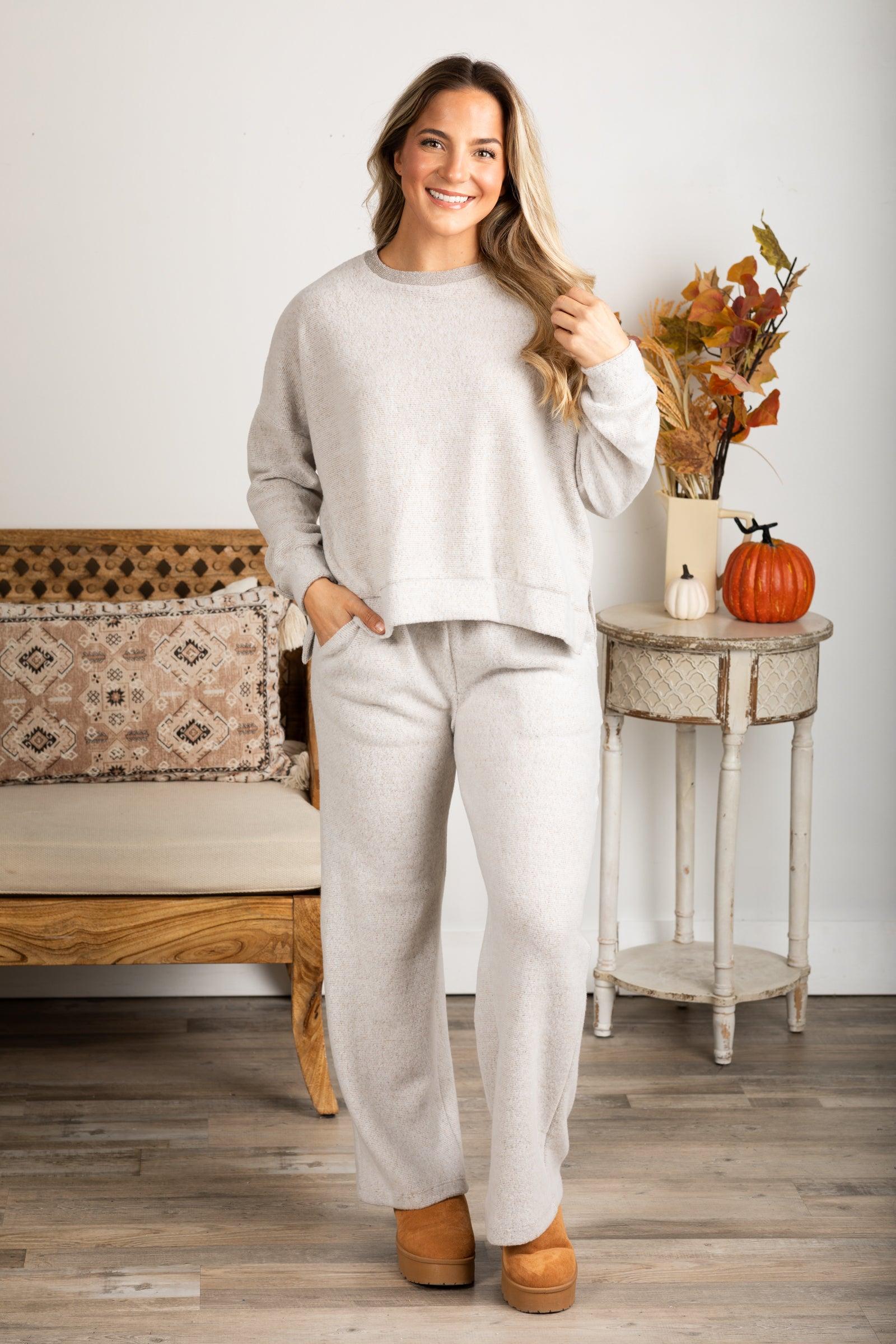 Crewneck Brushed Soft Knit Top Product Image