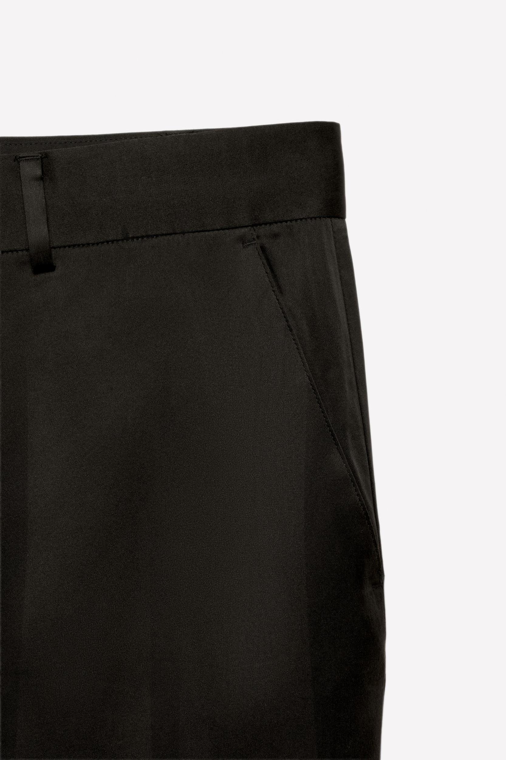 LUDOVIC DE SAINT SERNIN x ZARA FLARE FIT VISCOSE - SILK PANTS Product Image