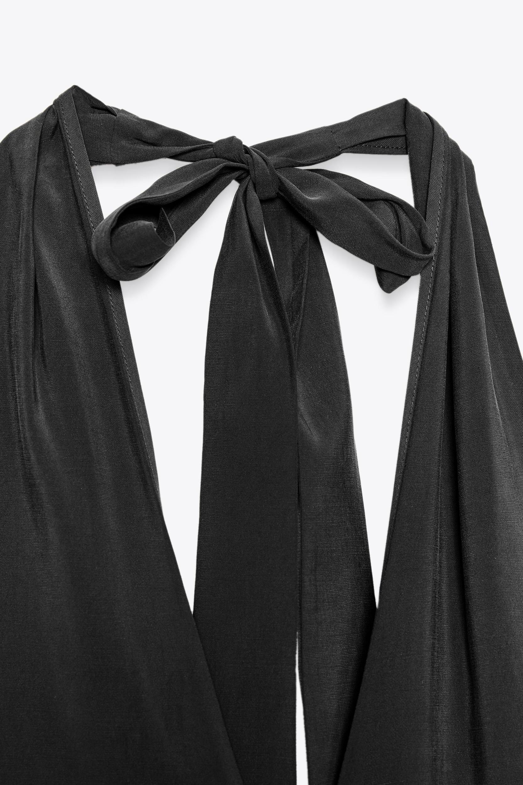 HALTER TIE MIDI DRESS Product Image