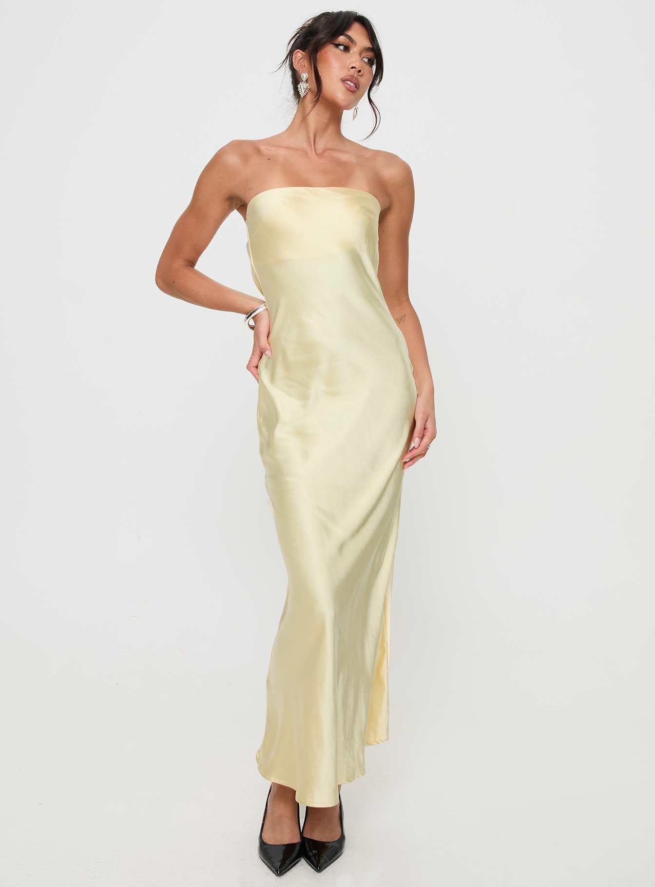 Haley Maxi Dress Yellow Product Image