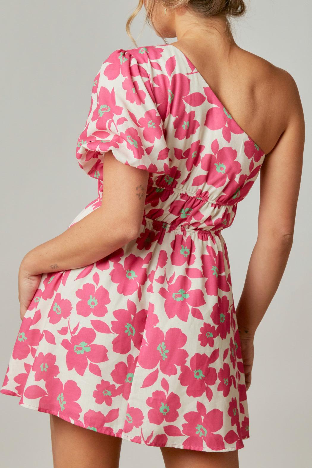 Floral One Shoulder Dress Product Image