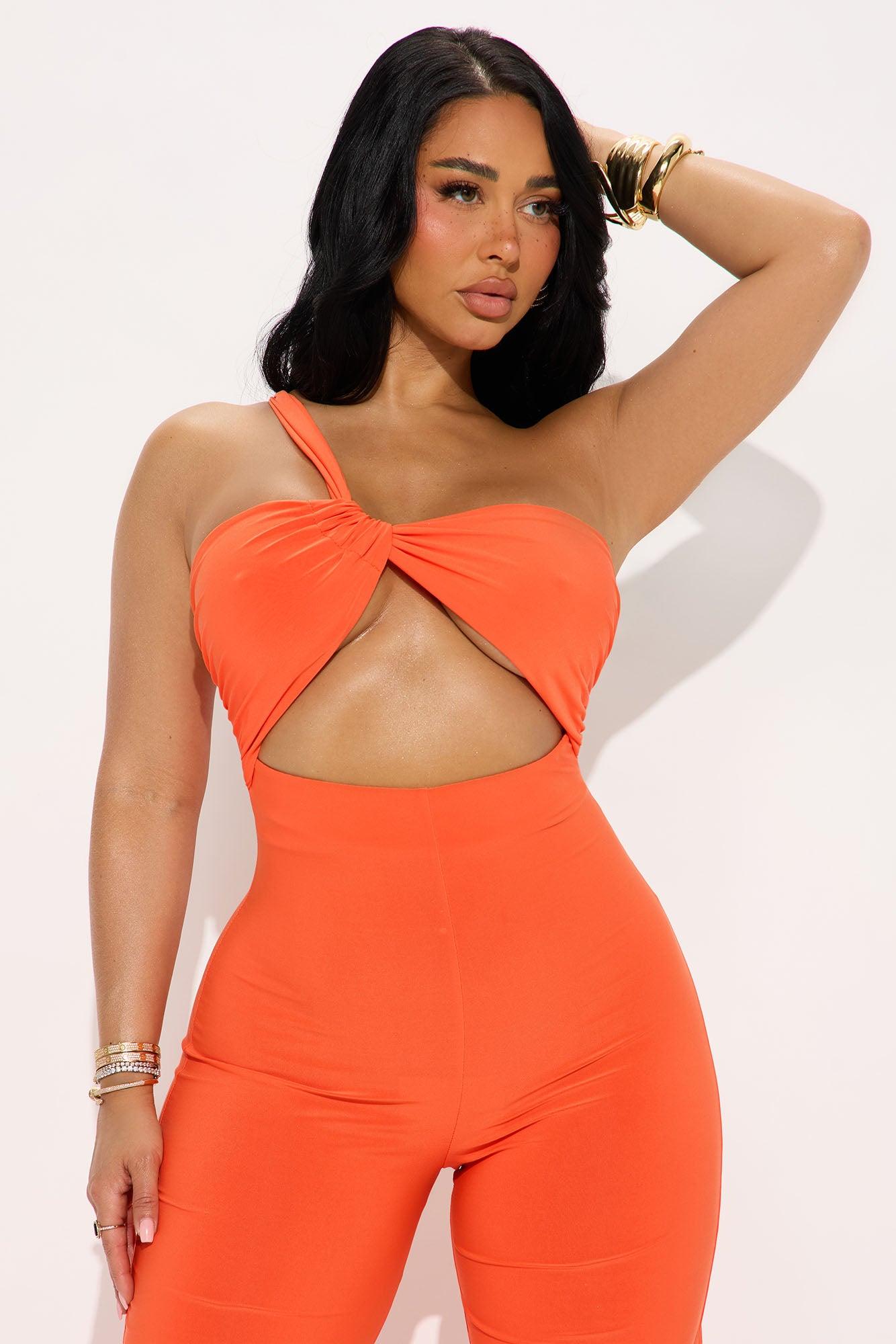 Champagne Season Jumpsuit - Orange Product Image
