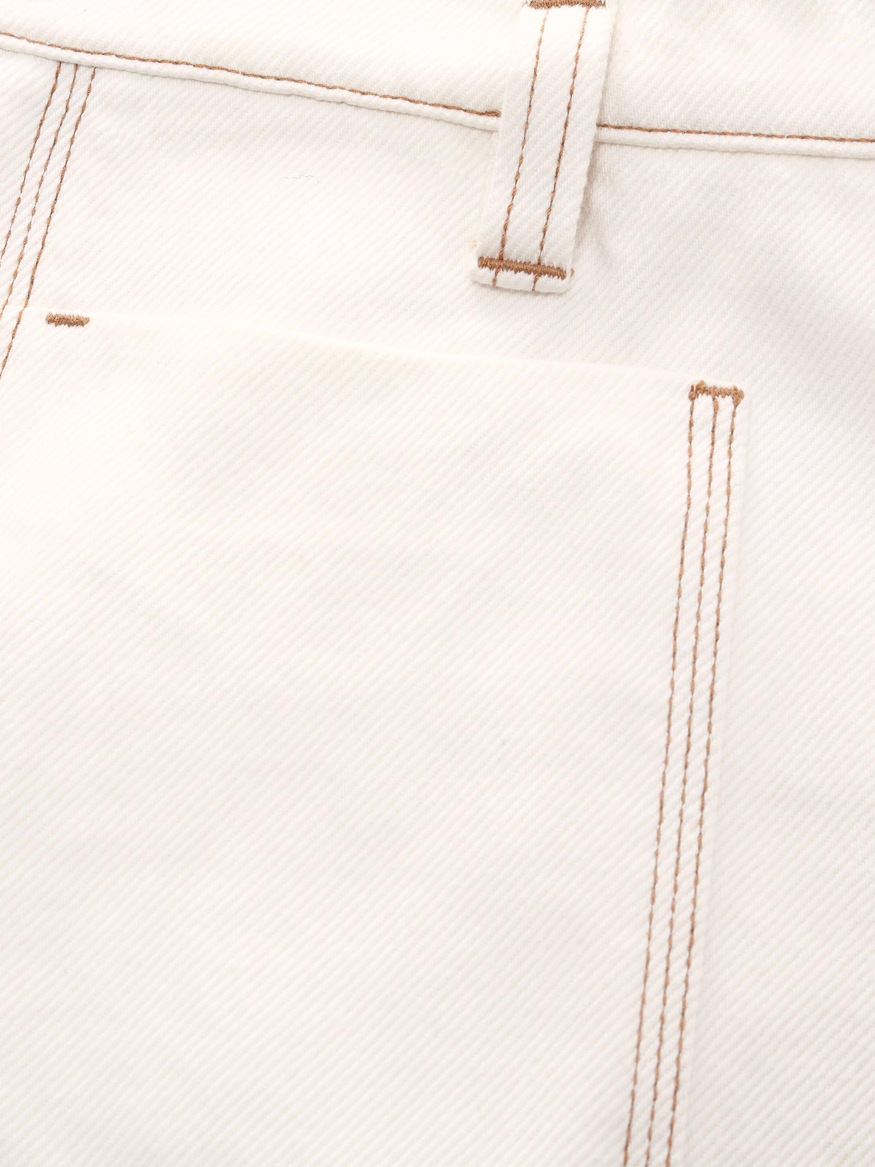 100% Cotton Denim Women Slim Fit Shorts With Belt Product Image