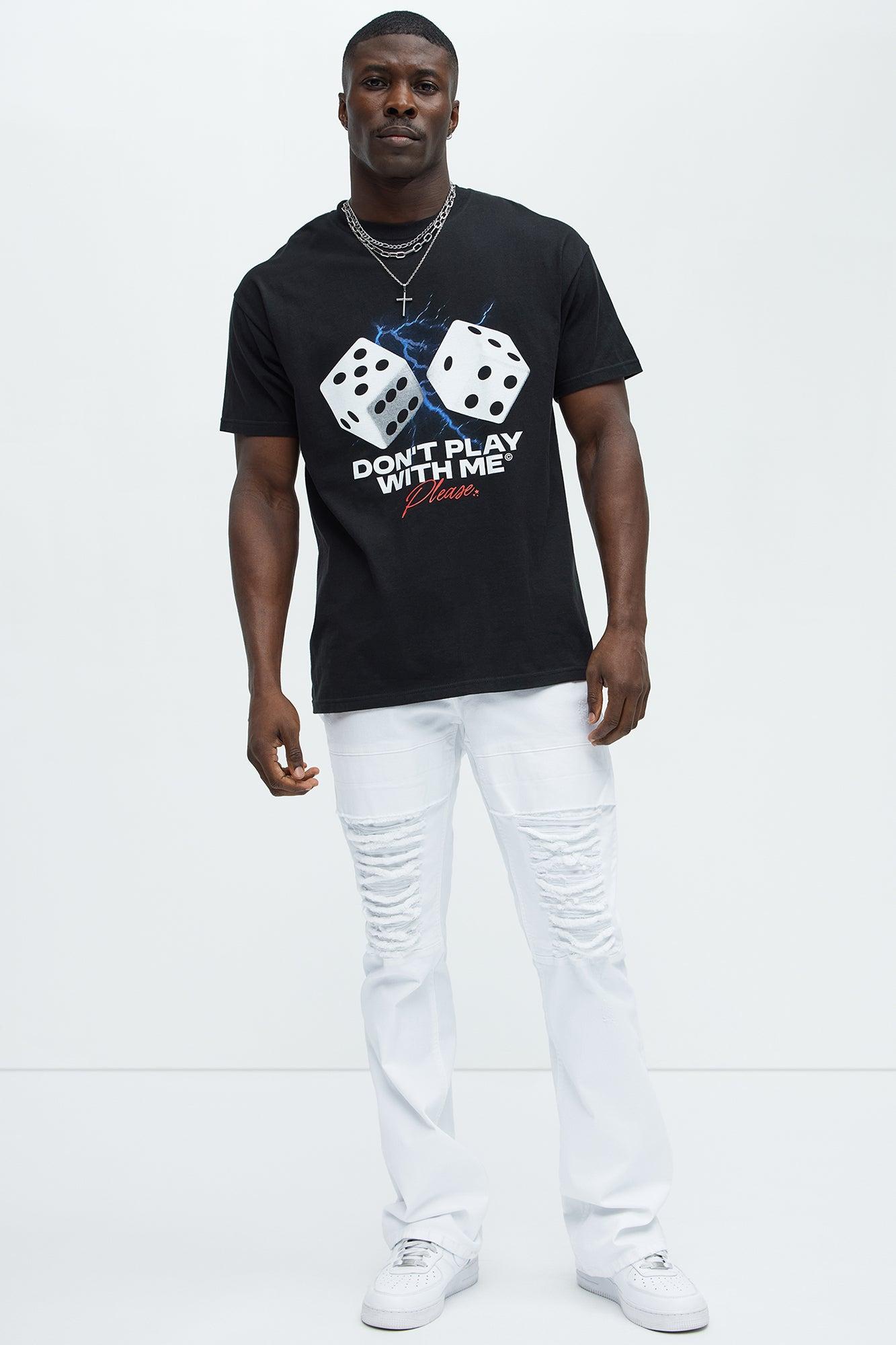 Don't Play With Me Short Sleeve Tee - Black Product Image