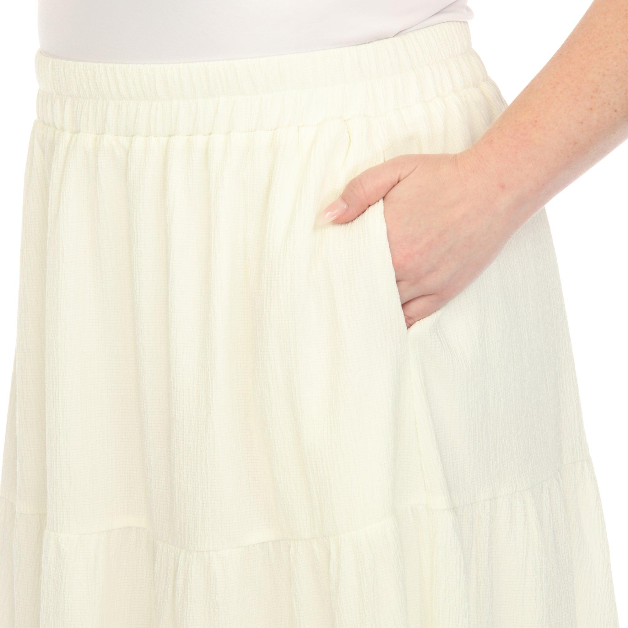Pleated Tiered Maxi Skirt - Plus Product Image