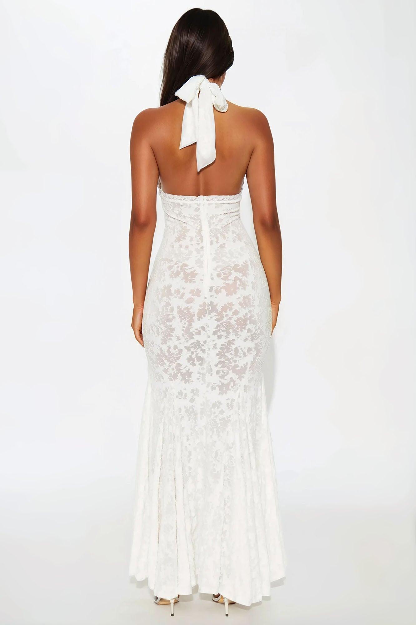 Brielle Lace Maxi Dress - White Female Product Image